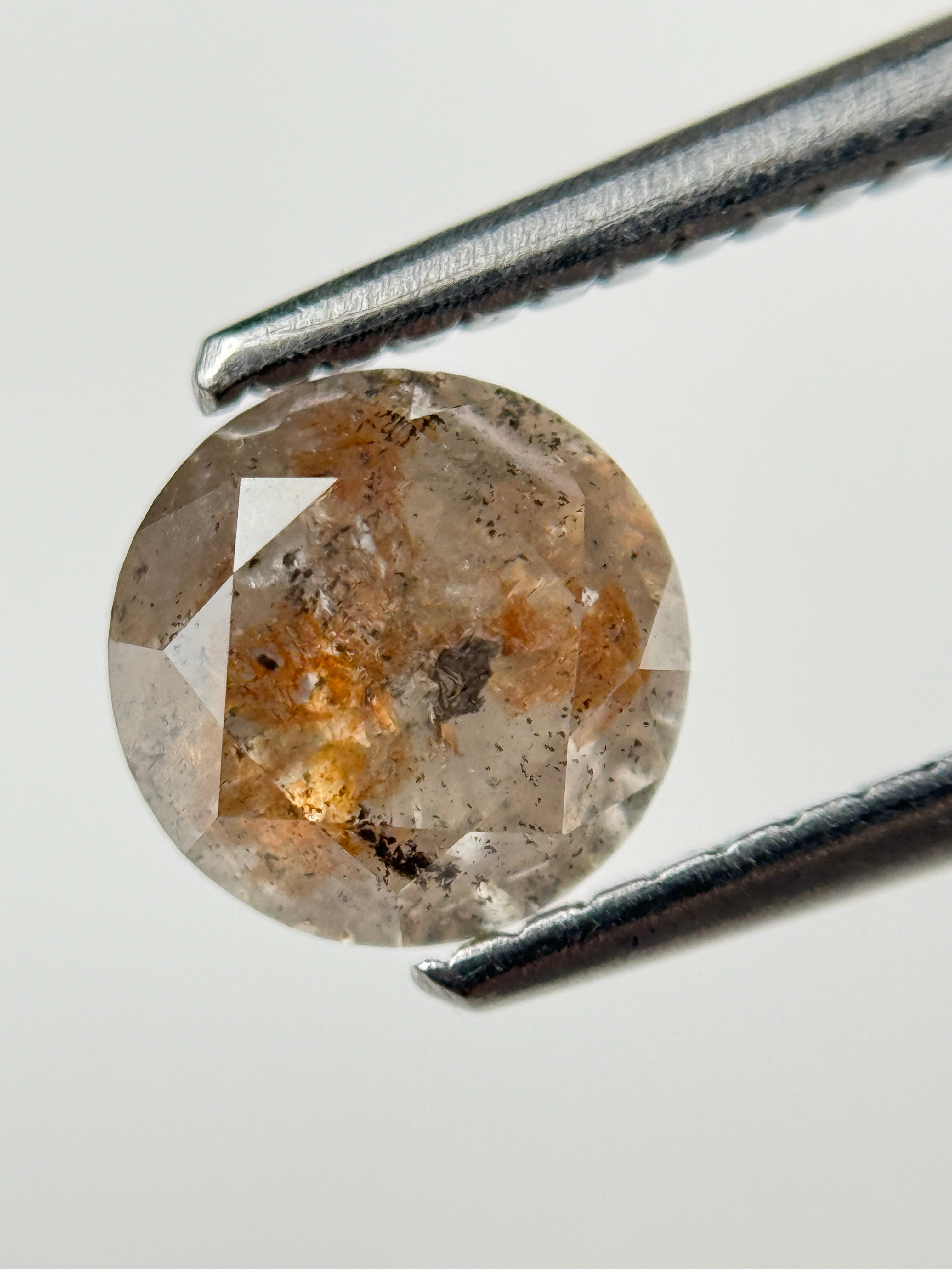 1.20 Ct Round Brilliant Cut Grey Natural Salt and Pepper Diamond