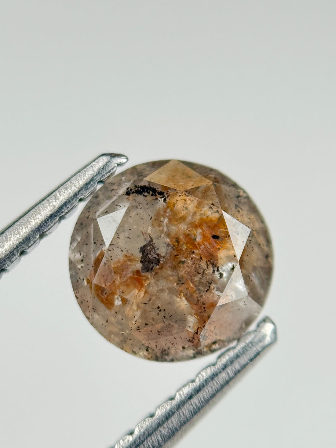 1.20 Ct Round Brilliant Cut Grey Natural Salt and Pepper Diamond
