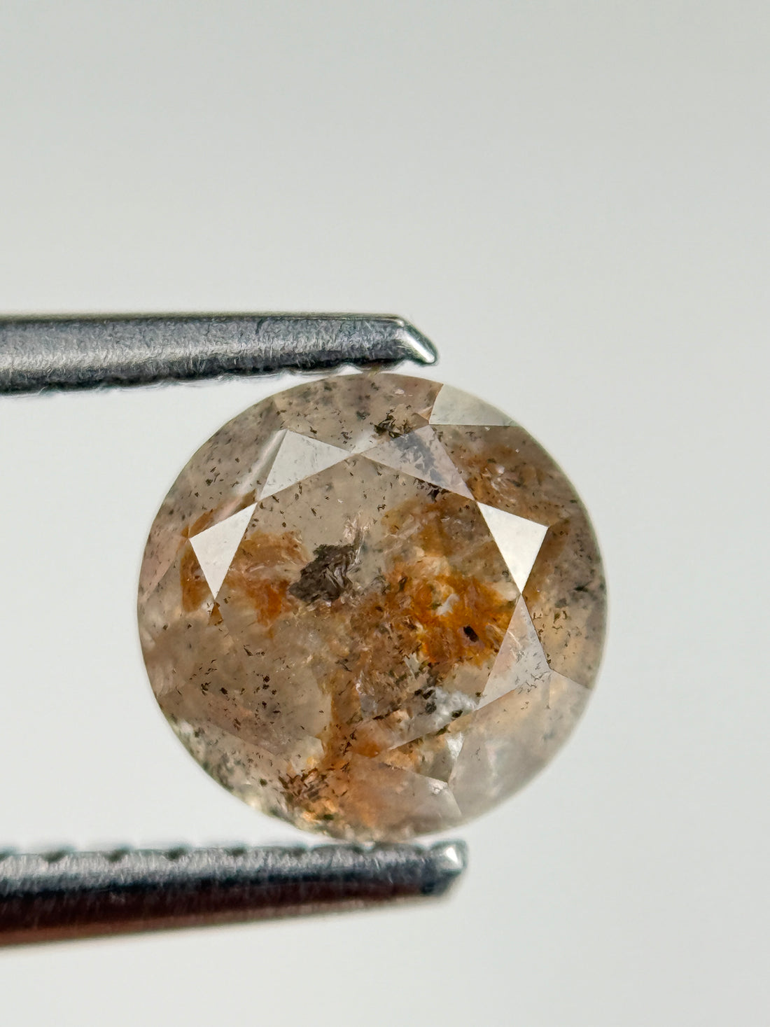 1.20 Ct Round Brilliant Cut Grey Natural Salt and Pepper Diamond