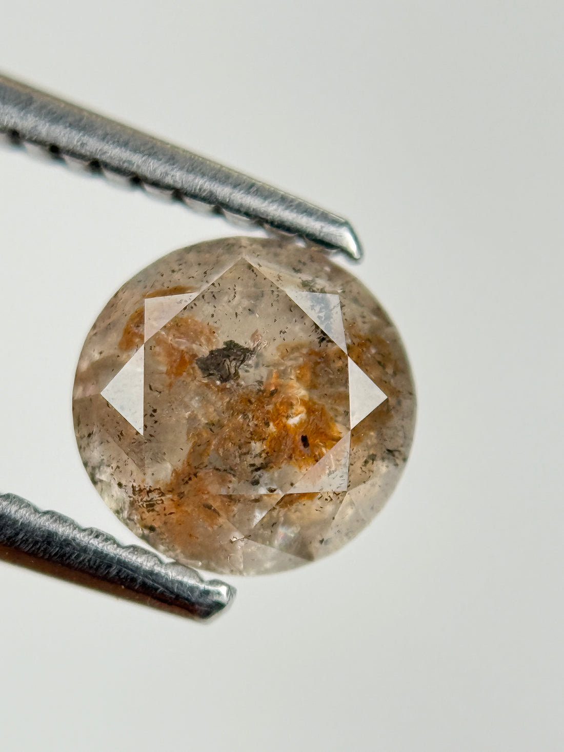 1.20 Ct Round Brilliant Cut Grey Natural Salt and Pepper Diamond