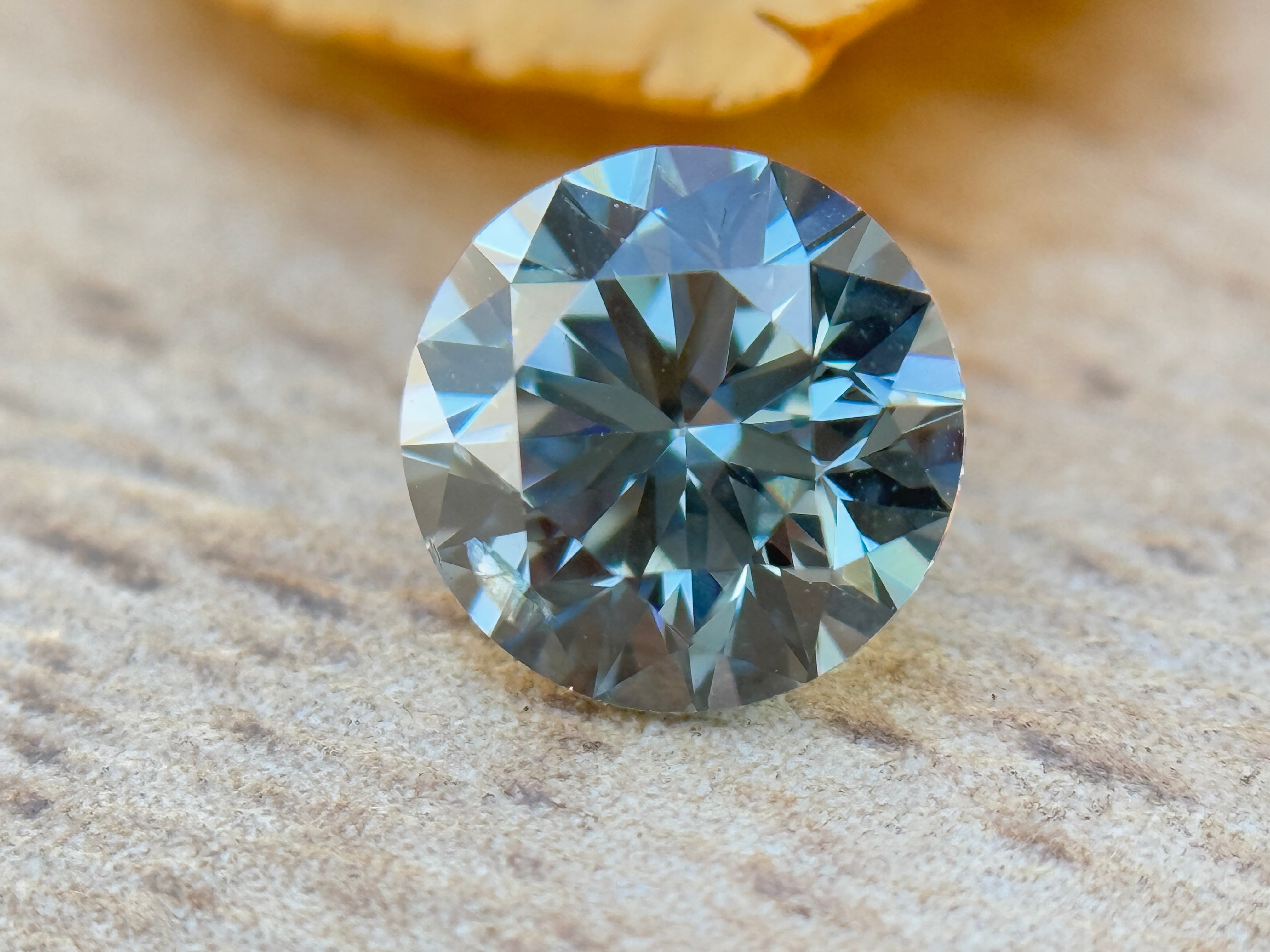 2.0 Ct Round Brilliant Cut Blue Natural Salt and Pepper Diamond