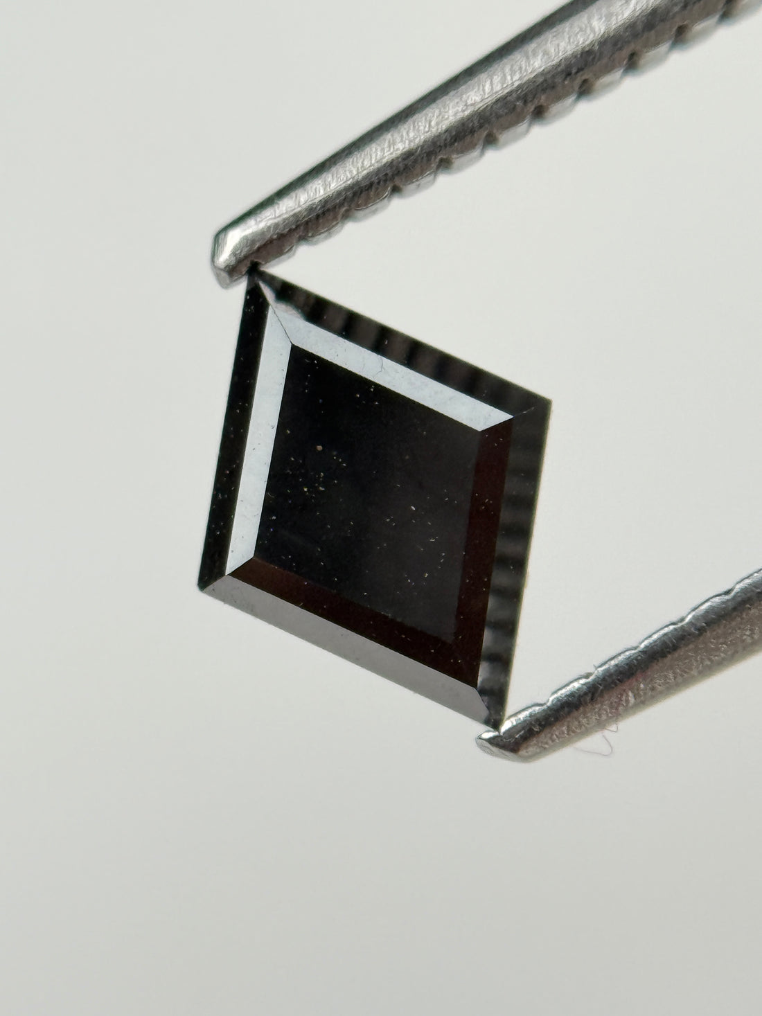 0.79 Ct Kite Rose Cut Black Natural Salt and Pepper Diamond