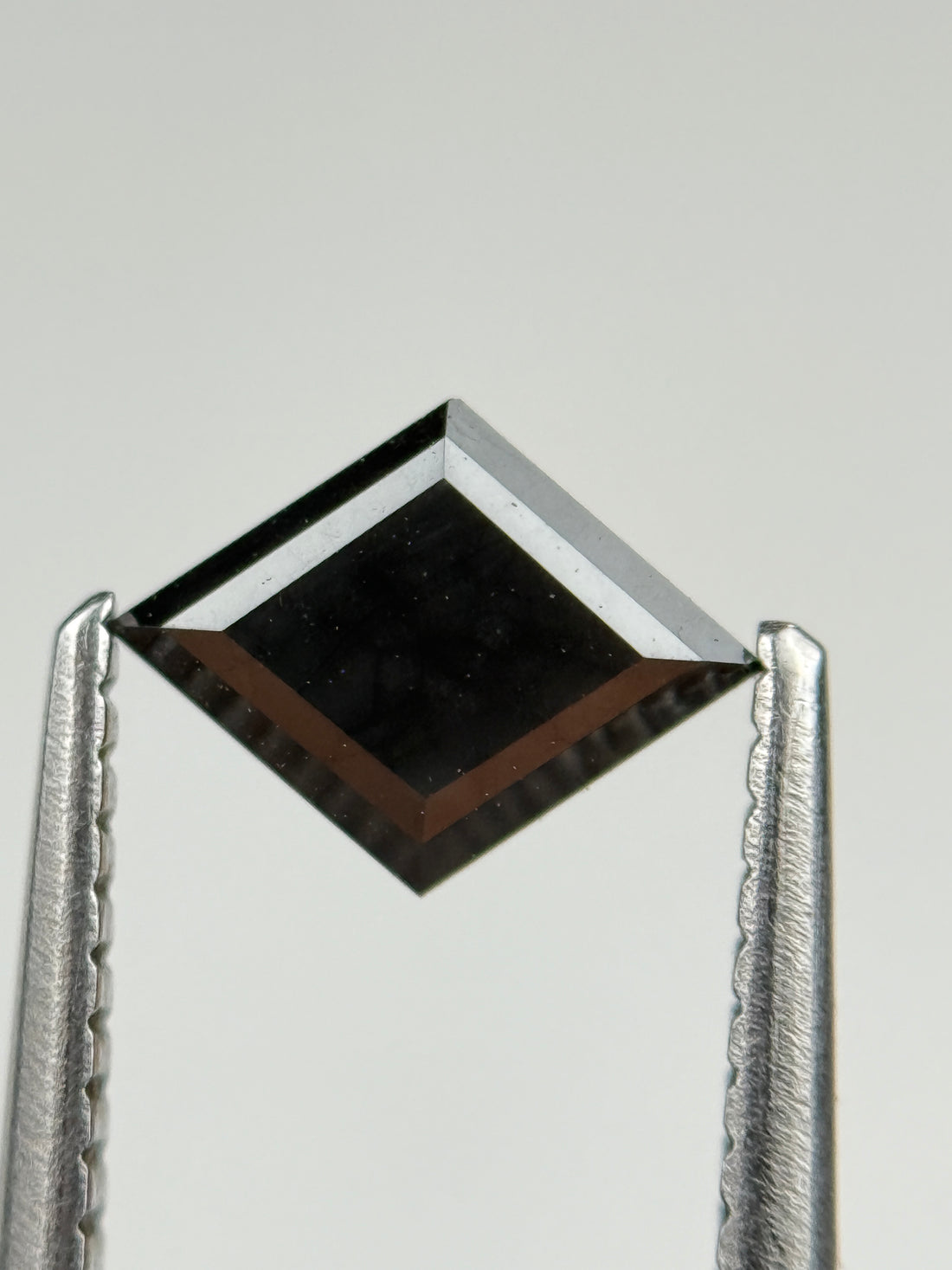 0.79 Ct Kite Rose Cut Black Natural Salt and Pepper Diamond
