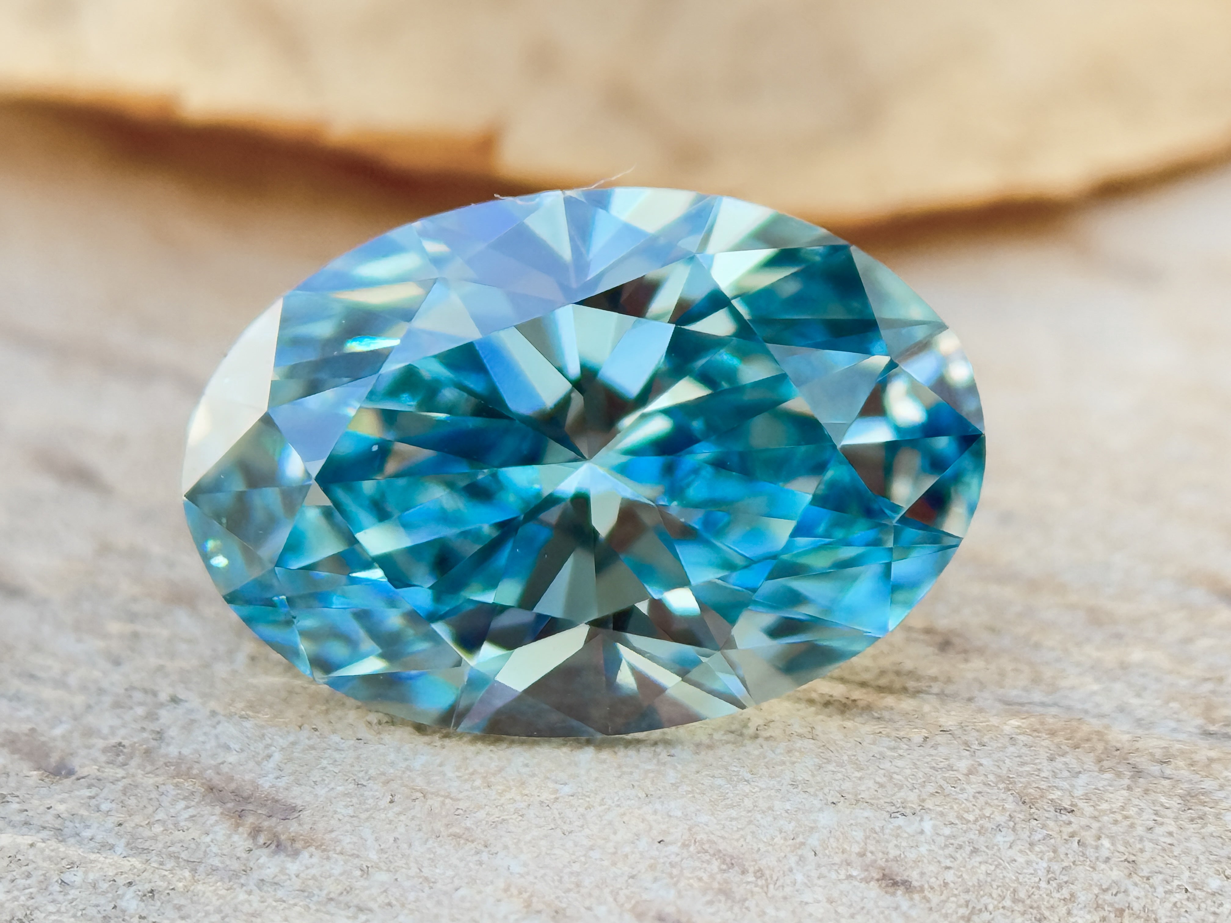 1.50 Ct Oval Brilliant Cut Blue Natural Salt and Pepper Diamond