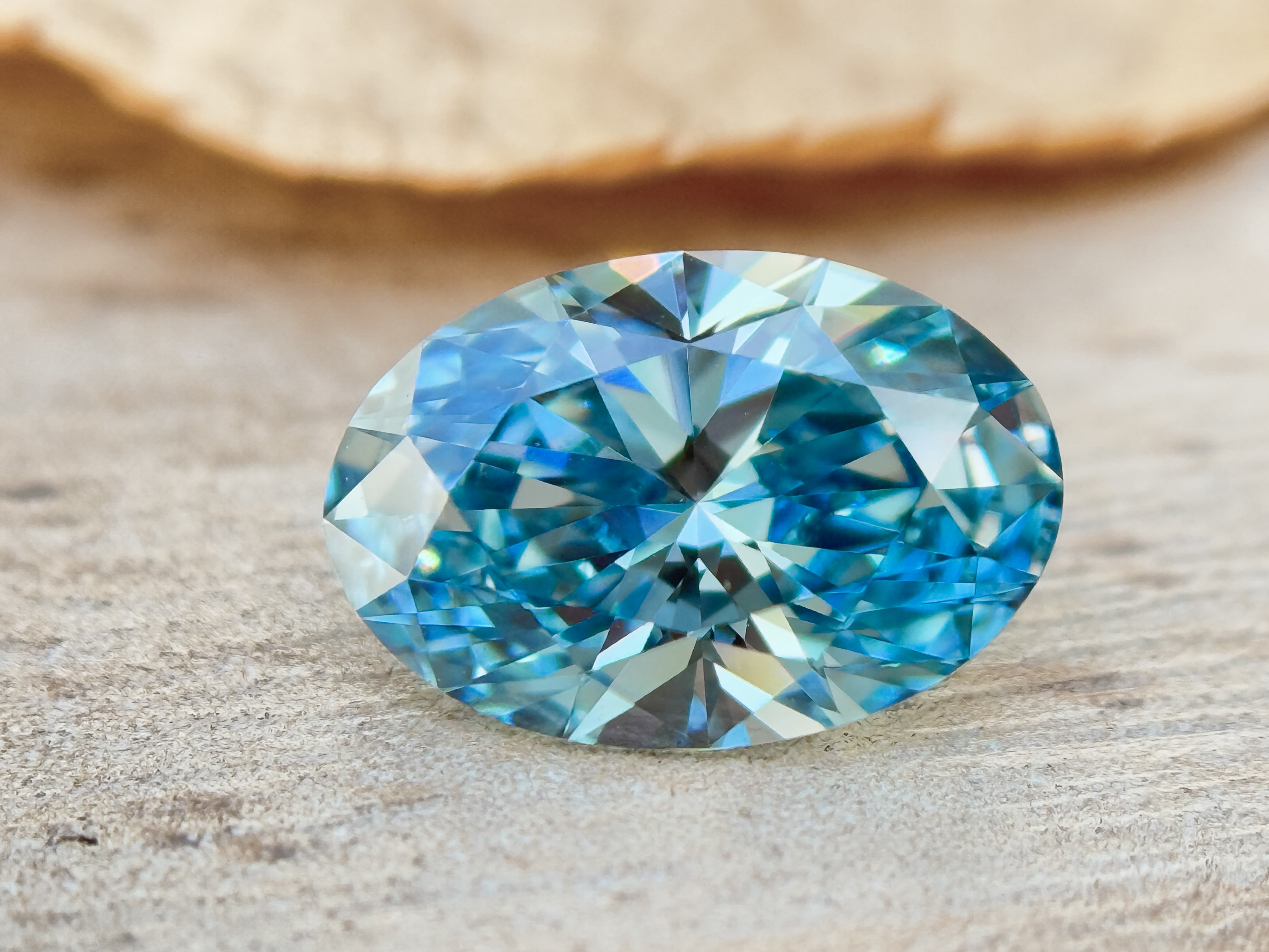 1.50 Ct Oval Brilliant Cut Blue Natural Salt and Pepper Diamond