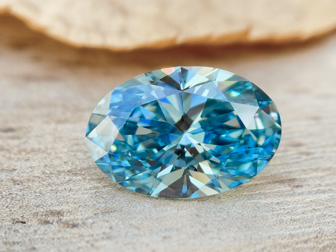 1.50 Ct Oval Brilliant Cut Blue Natural Salt and Pepper Diamond