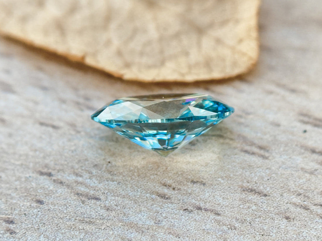 1.50 Ct Oval Brilliant Cut Blue Natural Salt and Pepper Diamond