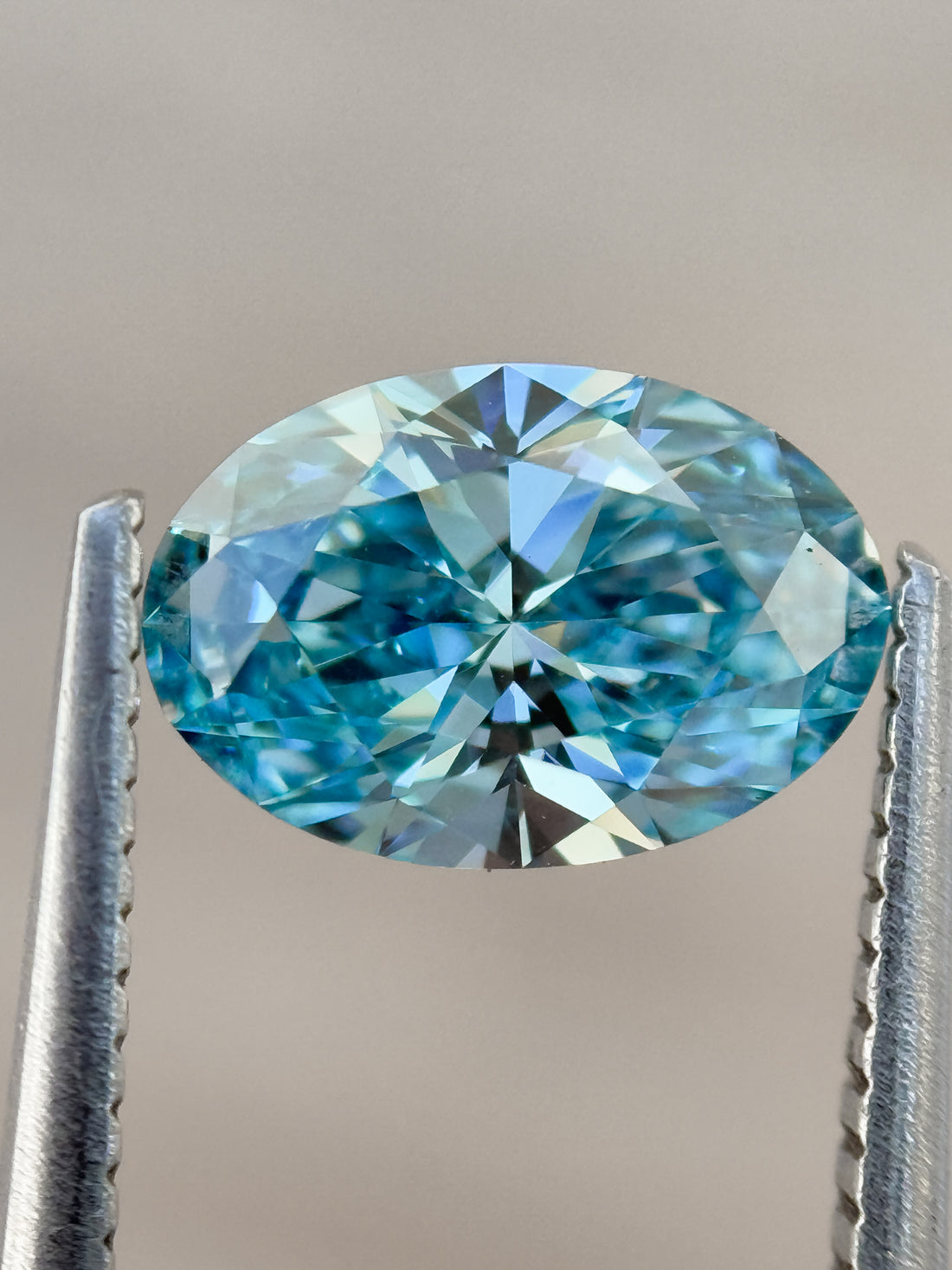 1.50 Ct Oval Brilliant Cut Blue Natural Salt and Pepper Diamond