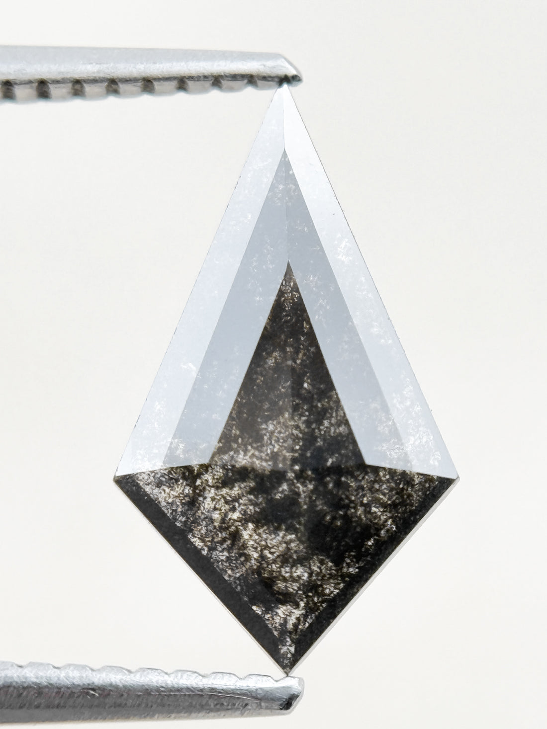 1.13 Ct Kite Rose Cut Grey Natural Salt and Pepper Diamond