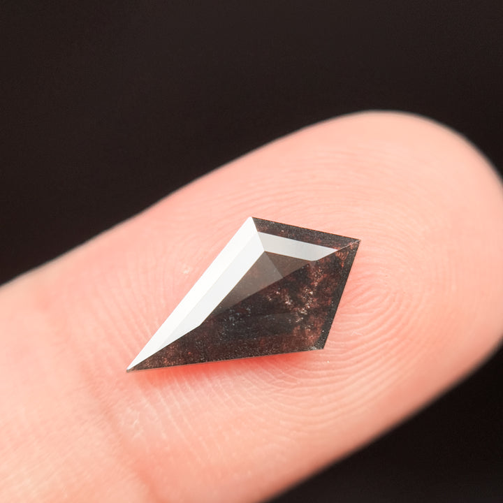 1.13 Ct Kite Rose Cut Grey Natural Salt and Pepper Diamond