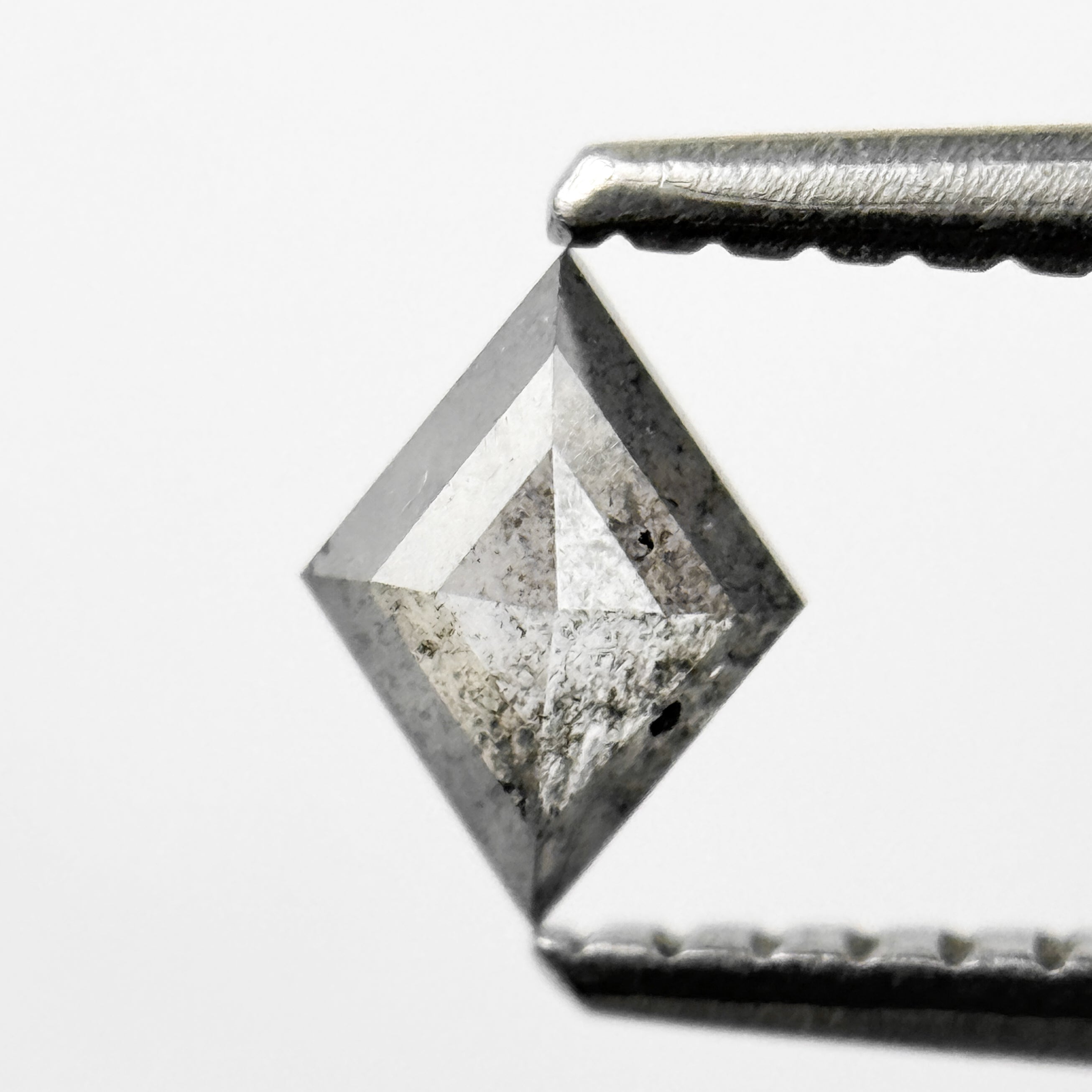 0.29 Ct Kite Rose Cut Grey Natural Salt and Pepper Diamond