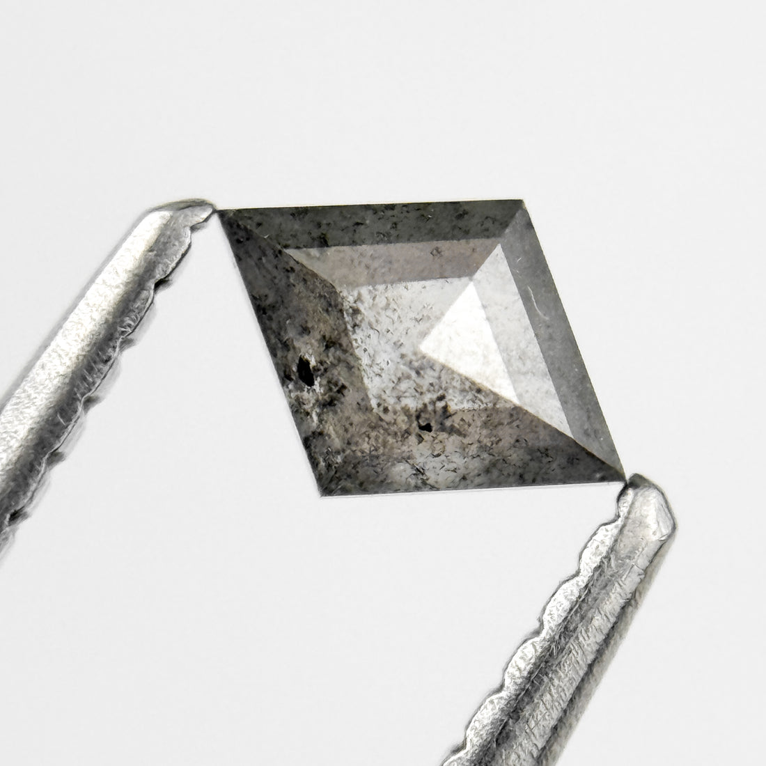 0.29 Ct Kite Rose Cut Grey Natural Salt and Pepper Diamond