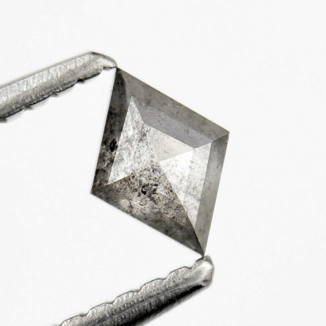 0.29 Ct Kite Rose Cut Grey Natural Salt and Pepper Diamond