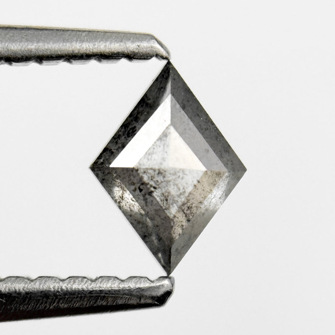 0.29 Ct Kite Rose Cut Grey Natural Salt and Pepper Diamond