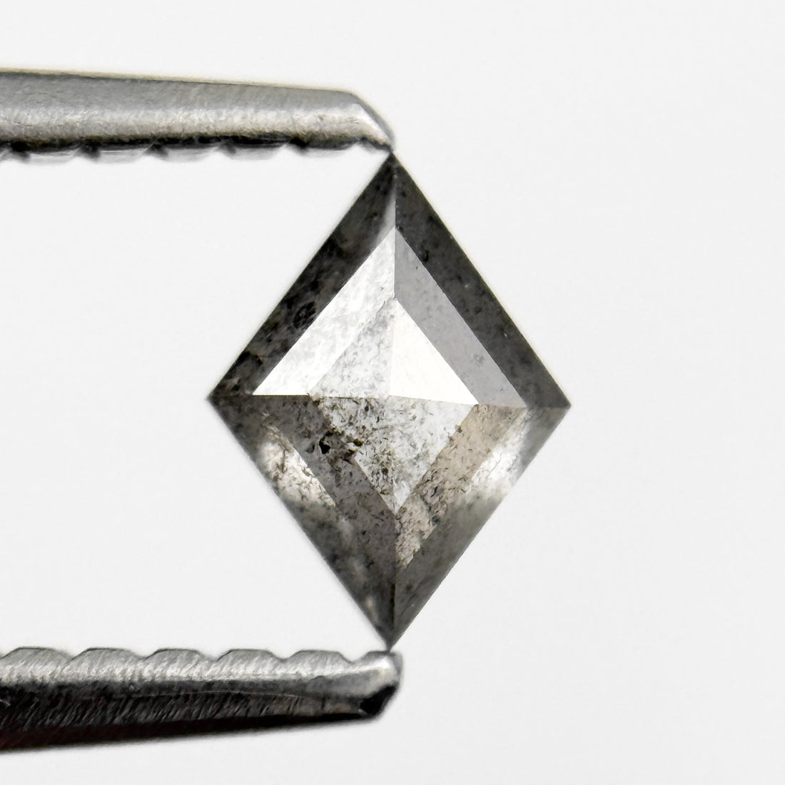 0.29 Ct Kite Rose Cut Grey Natural Salt and Pepper Diamond