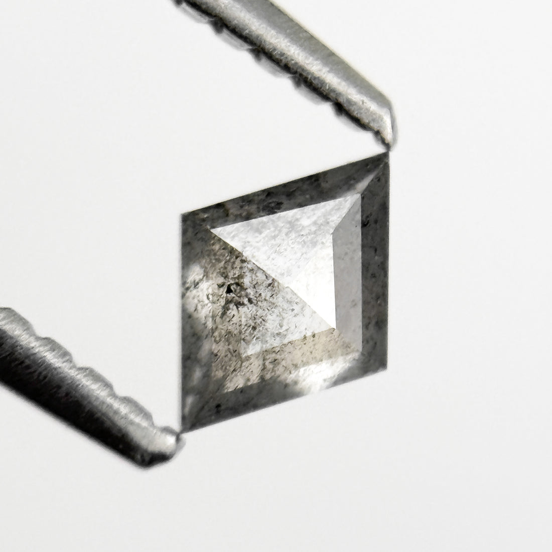 0.29 Ct Kite Rose Cut Grey Natural Salt and Pepper Diamond