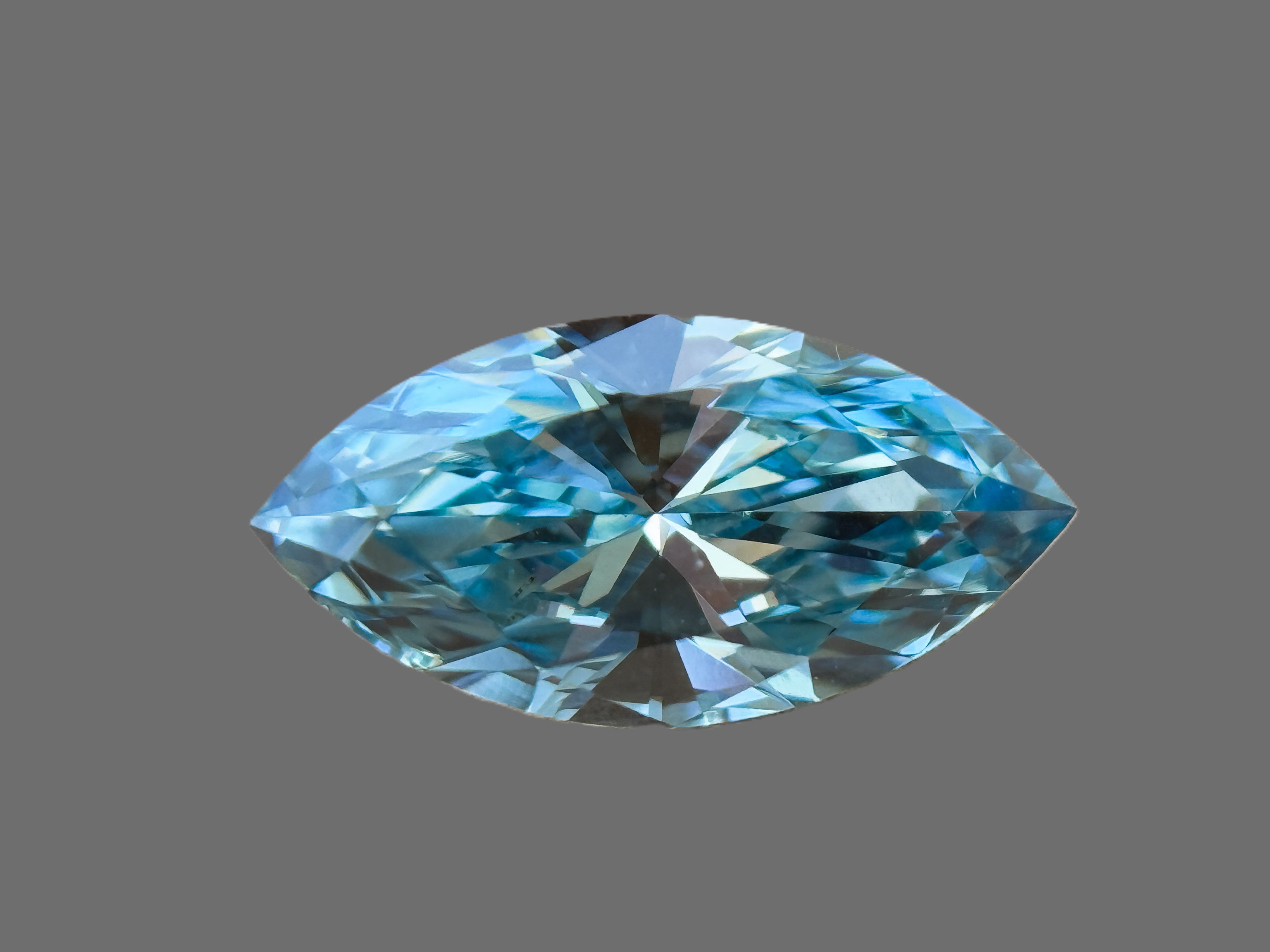 1.00 Ct Marquise Brilliant Cut Blue Natural Salt and Pepper Diamond