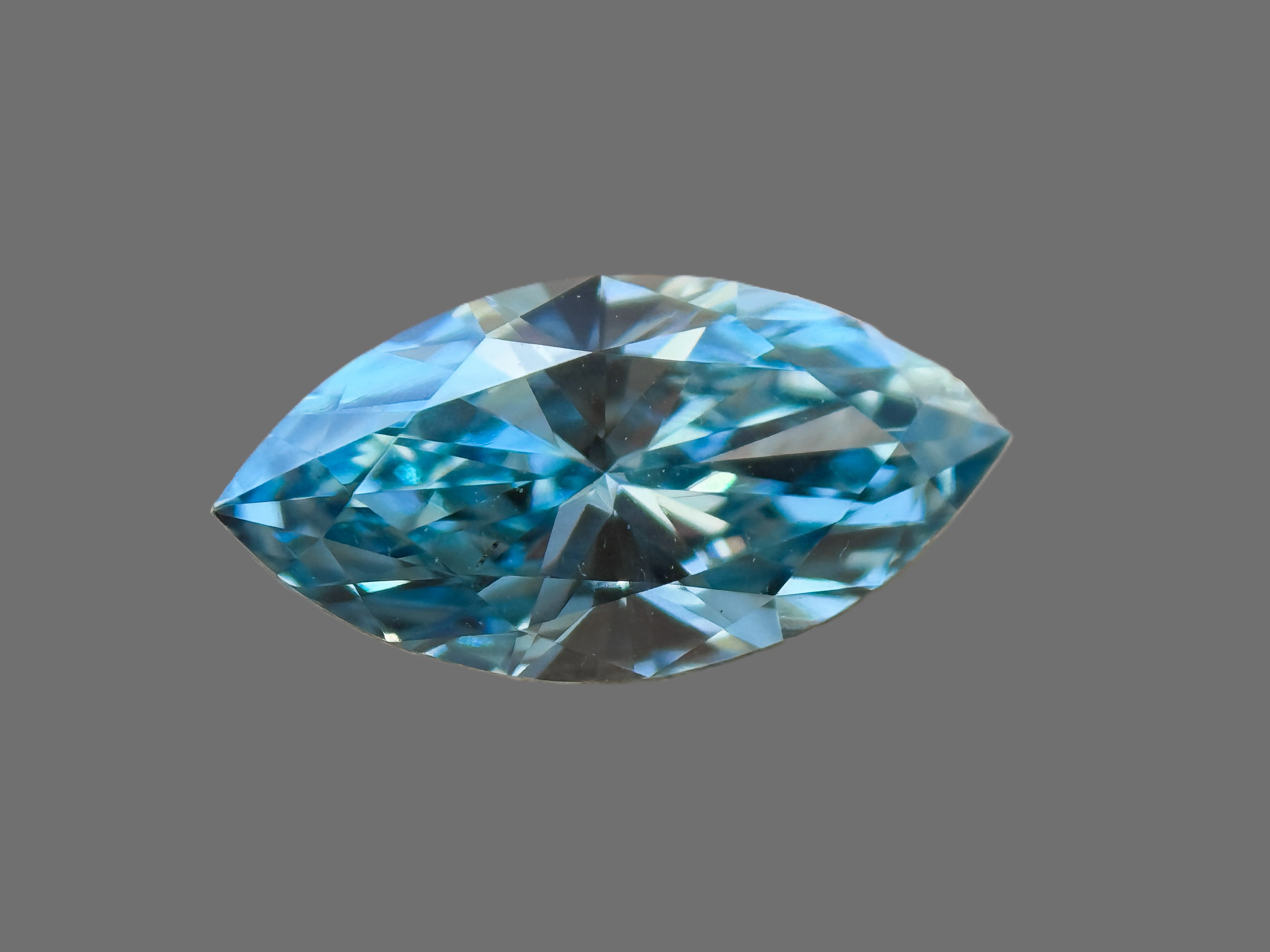 1.00 Ct Marquise Brilliant Cut Blue Natural Salt and Pepper Diamond
