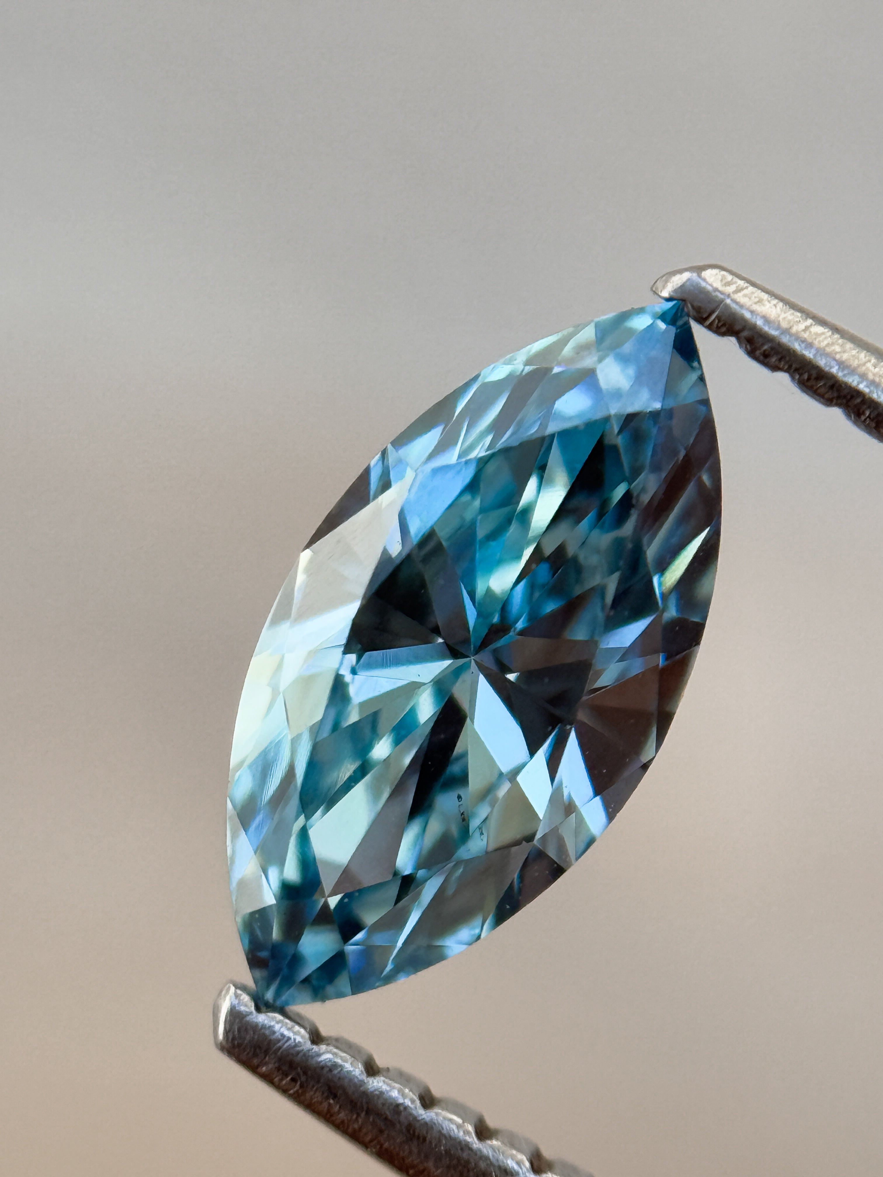 1.00 Ct Marquise Brilliant Cut Blue Natural Salt and Pepper Diamond