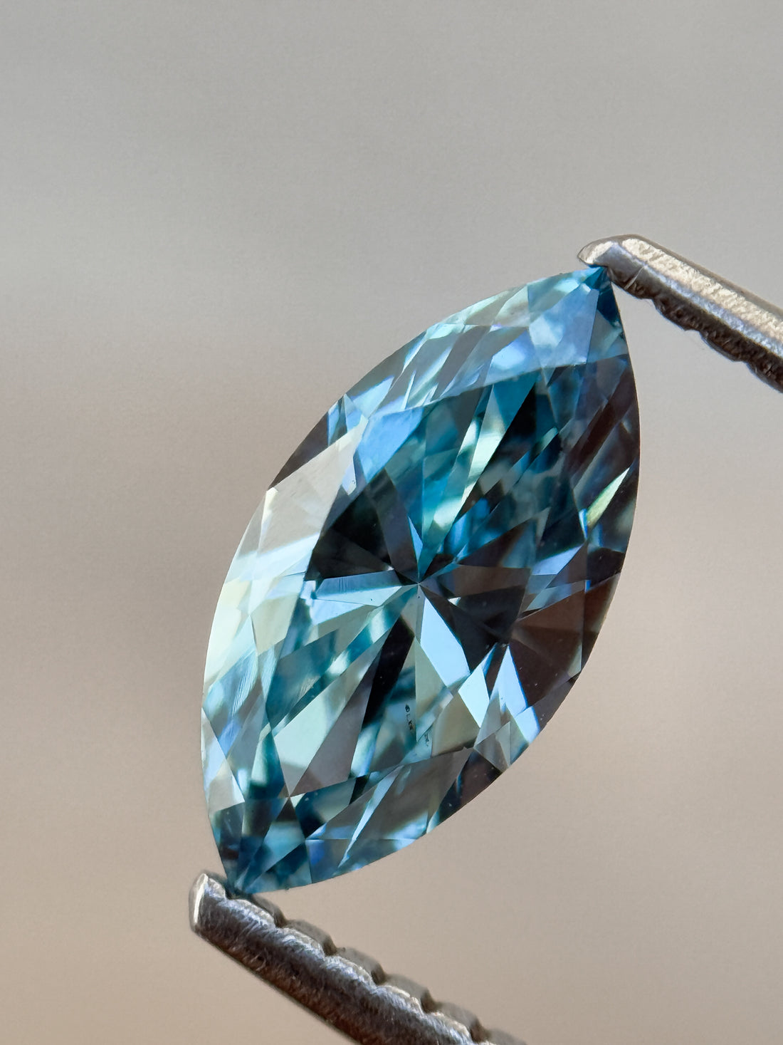 1.00 Ct Marquise Brilliant Cut Blue Natural Salt and Pepper Diamond