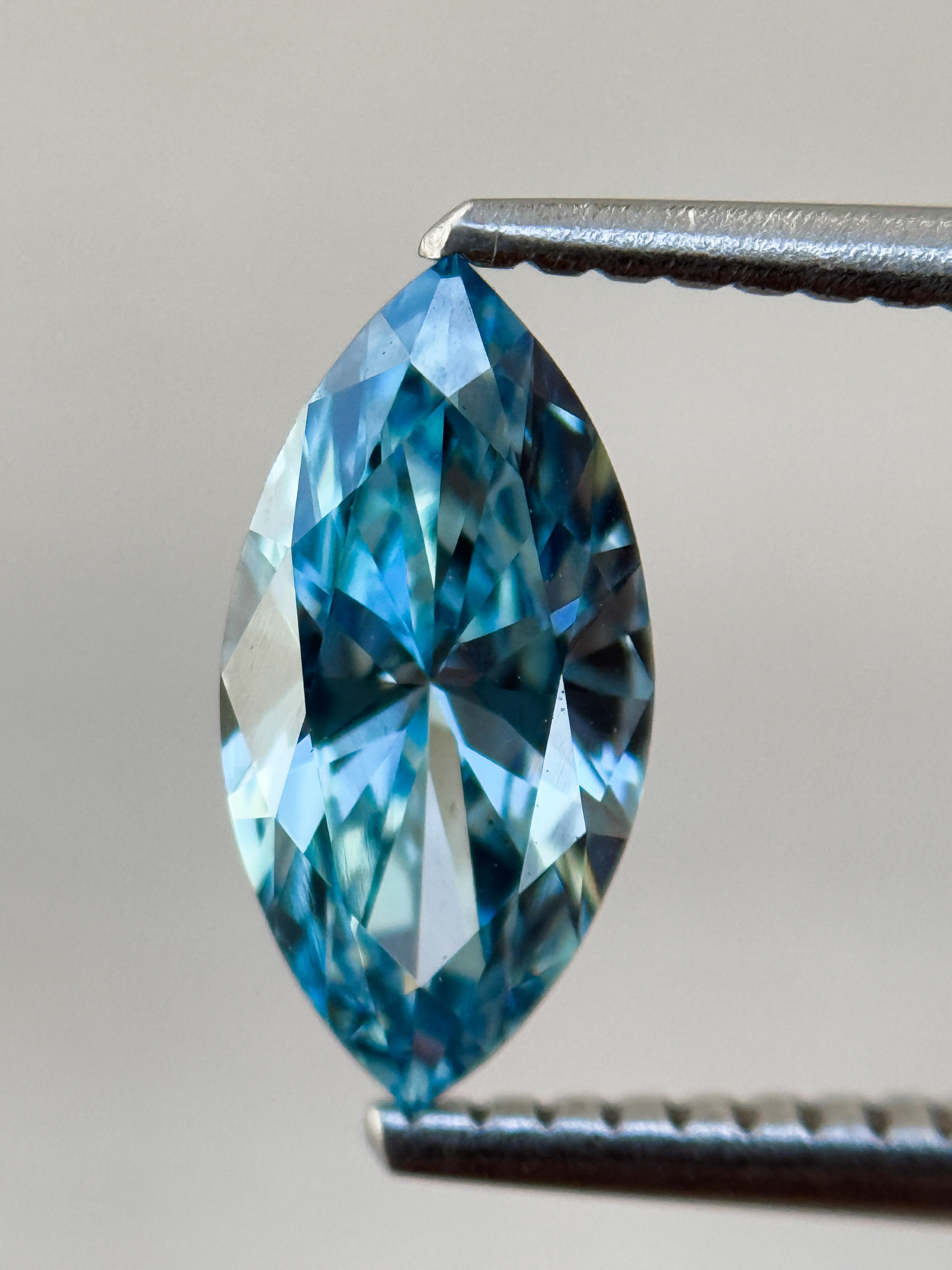 1.00 Ct Marquise Brilliant Cut Blue Natural Salt and Pepper Diamond