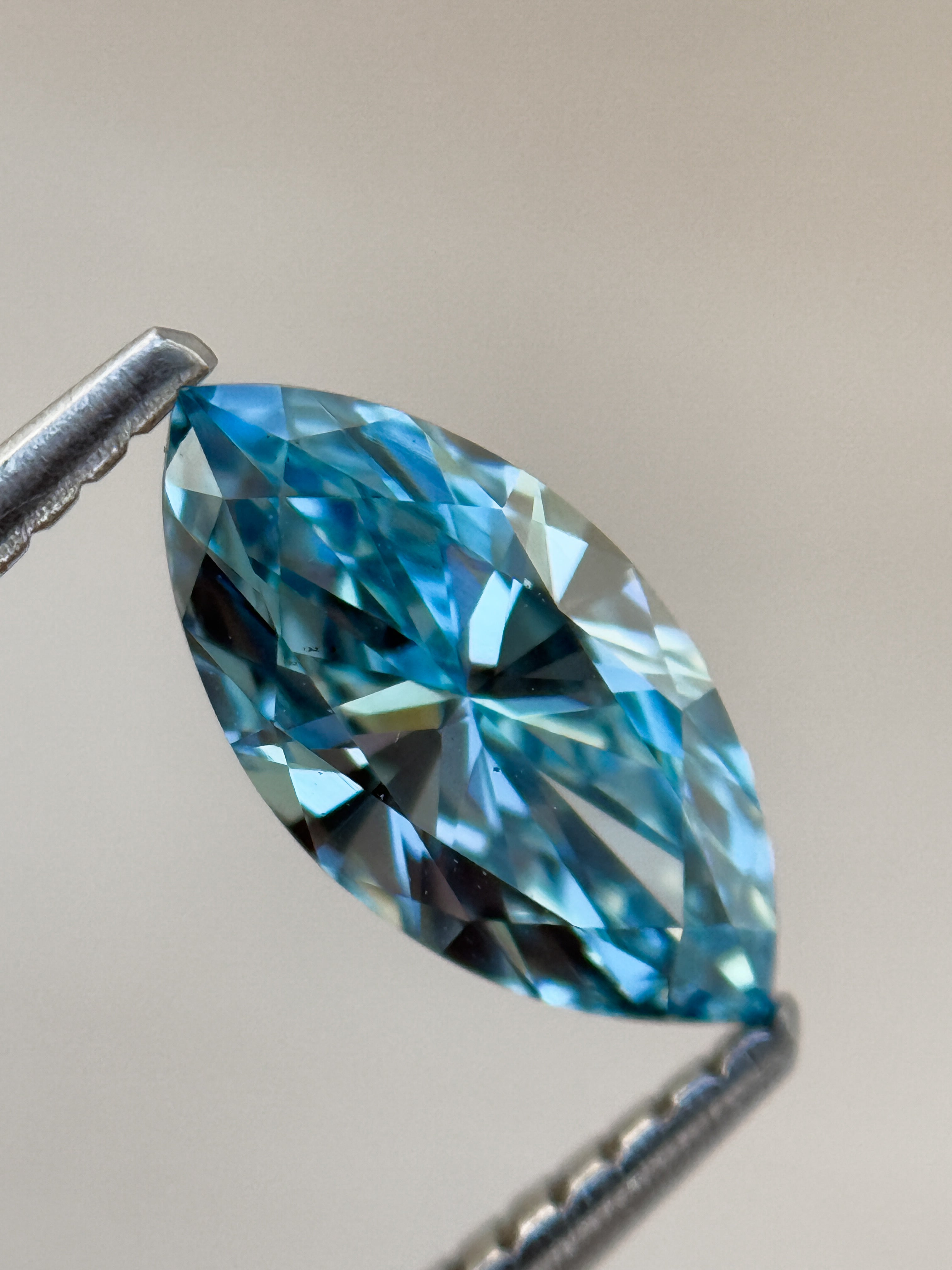 1.00 Ct Marquise Brilliant Cut Blue Natural Salt and Pepper Diamond