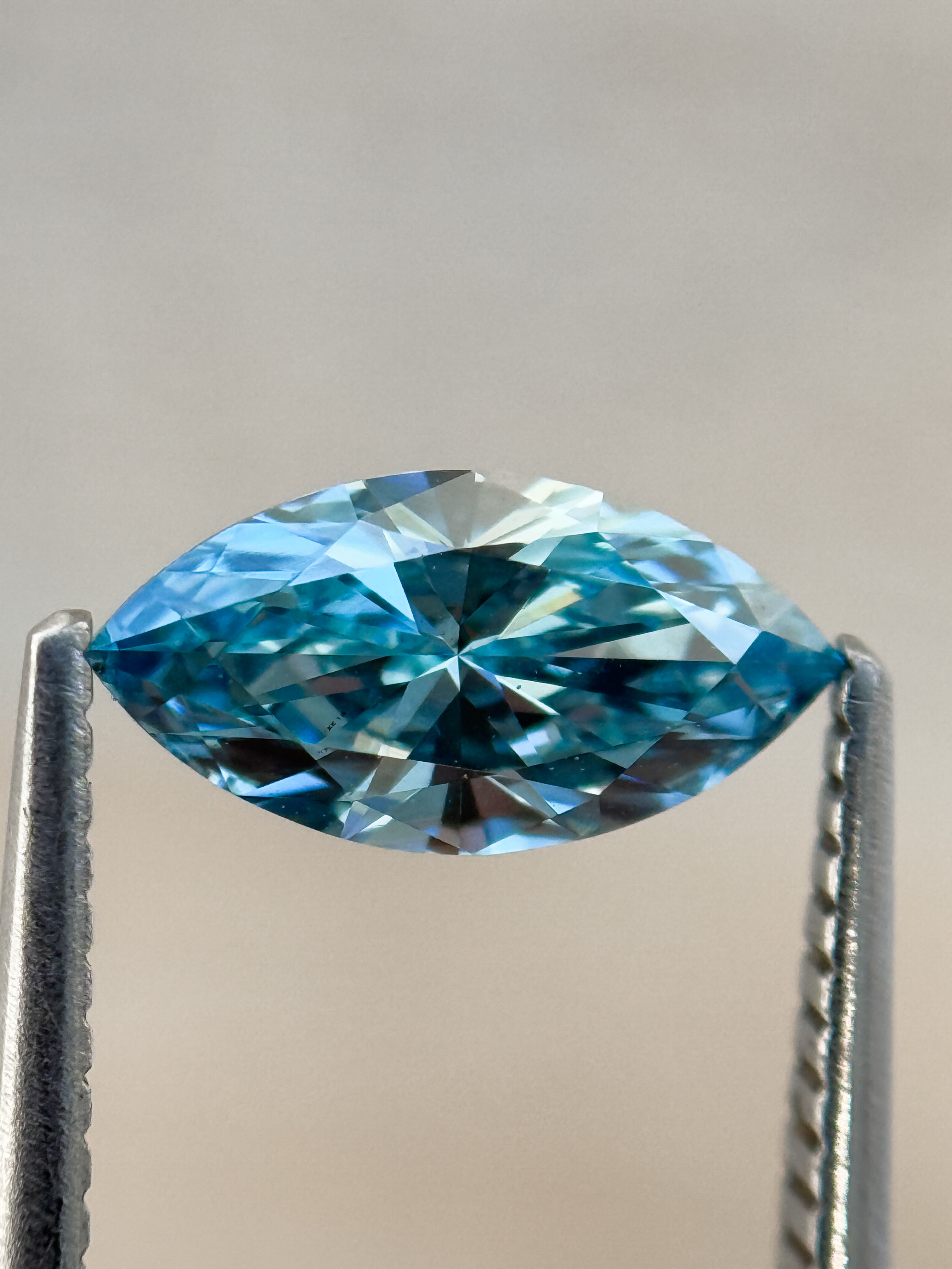 1.00 Ct Marquise Brilliant Cut Blue Natural Salt and Pepper Diamond