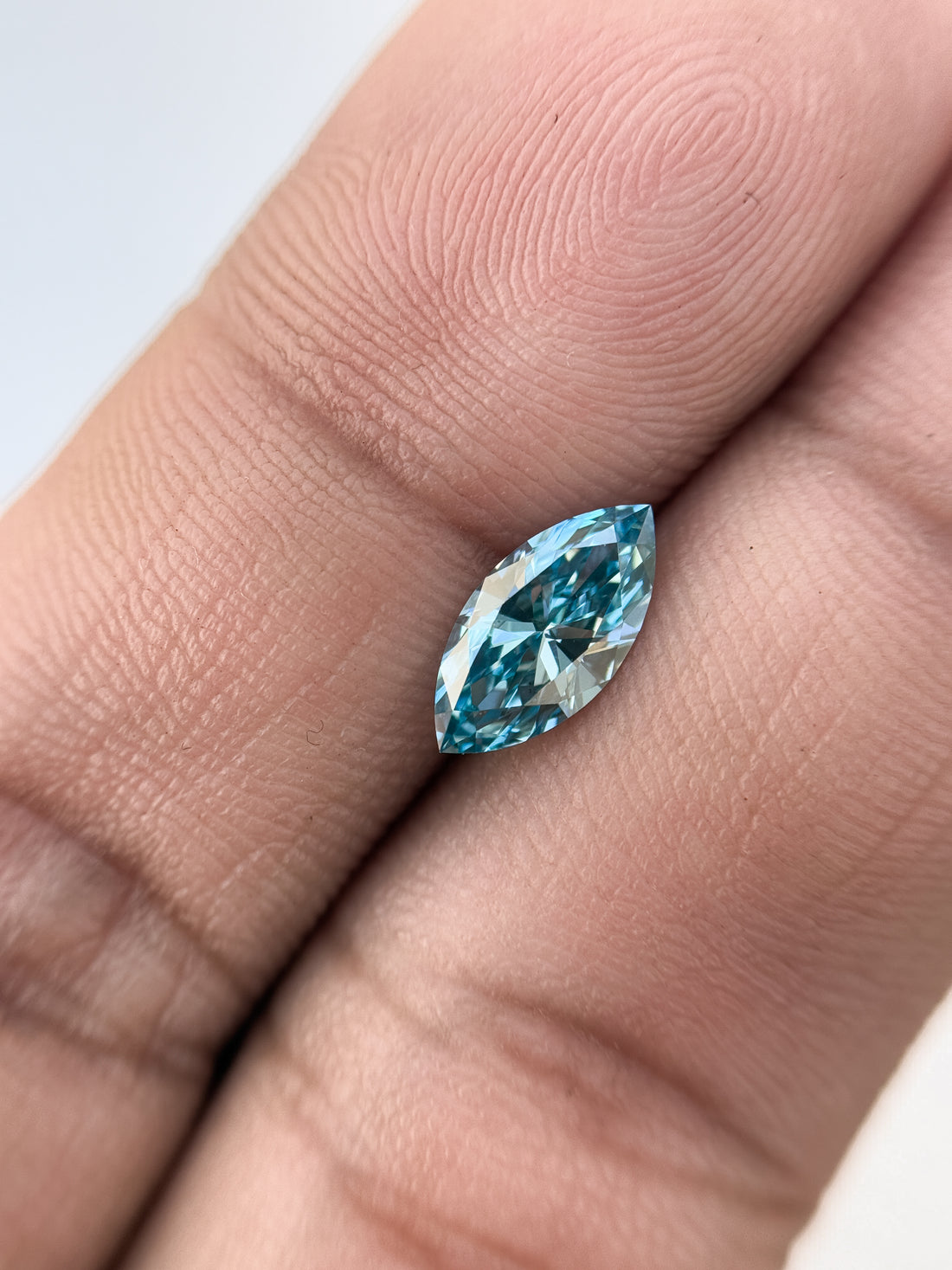 1.00 Ct Marquise Brilliant Cut Blue Natural Salt and Pepper Diamond
