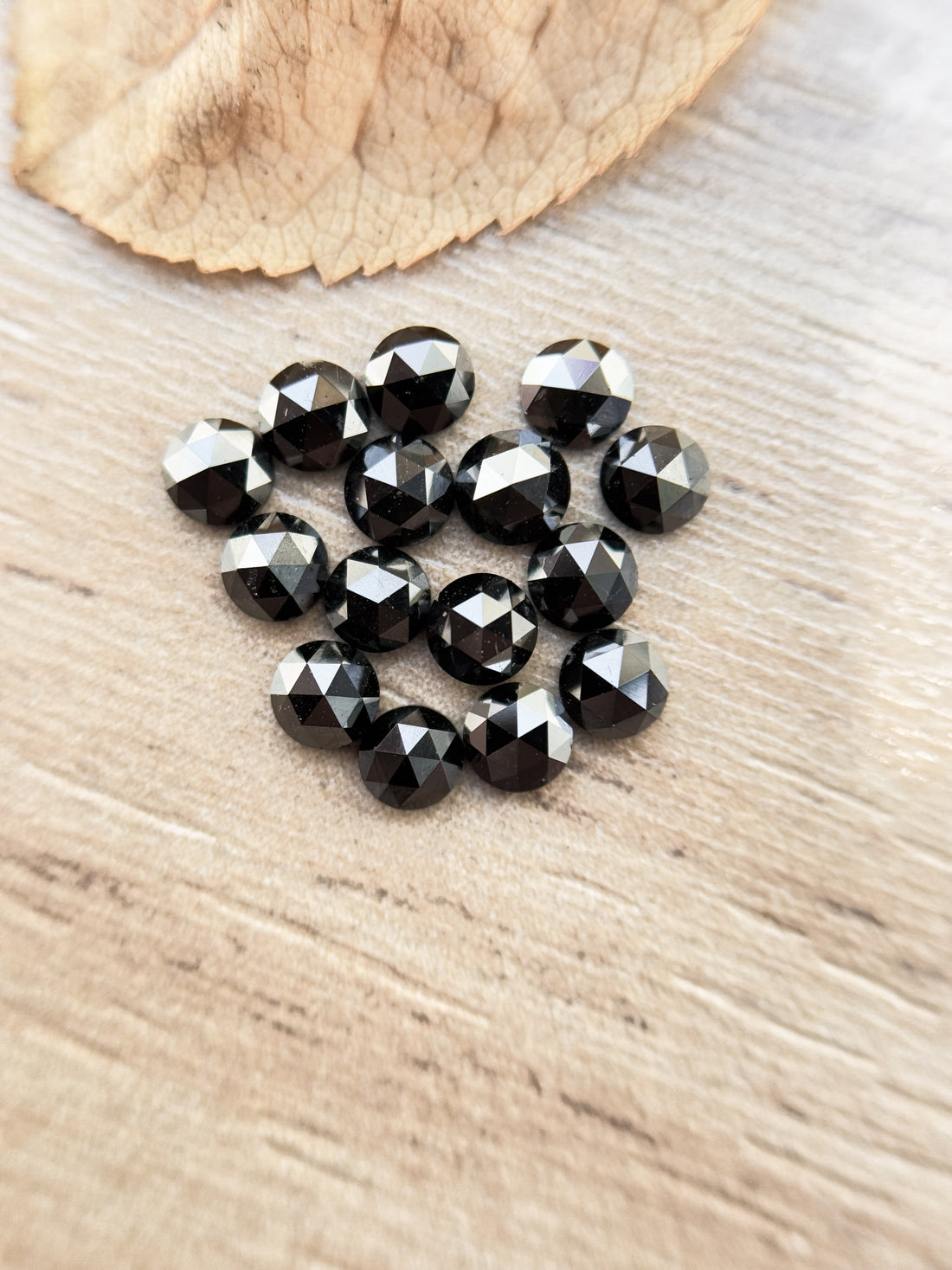 0.15 Ct Round Rose Cut Black Natural Diamond Loose
