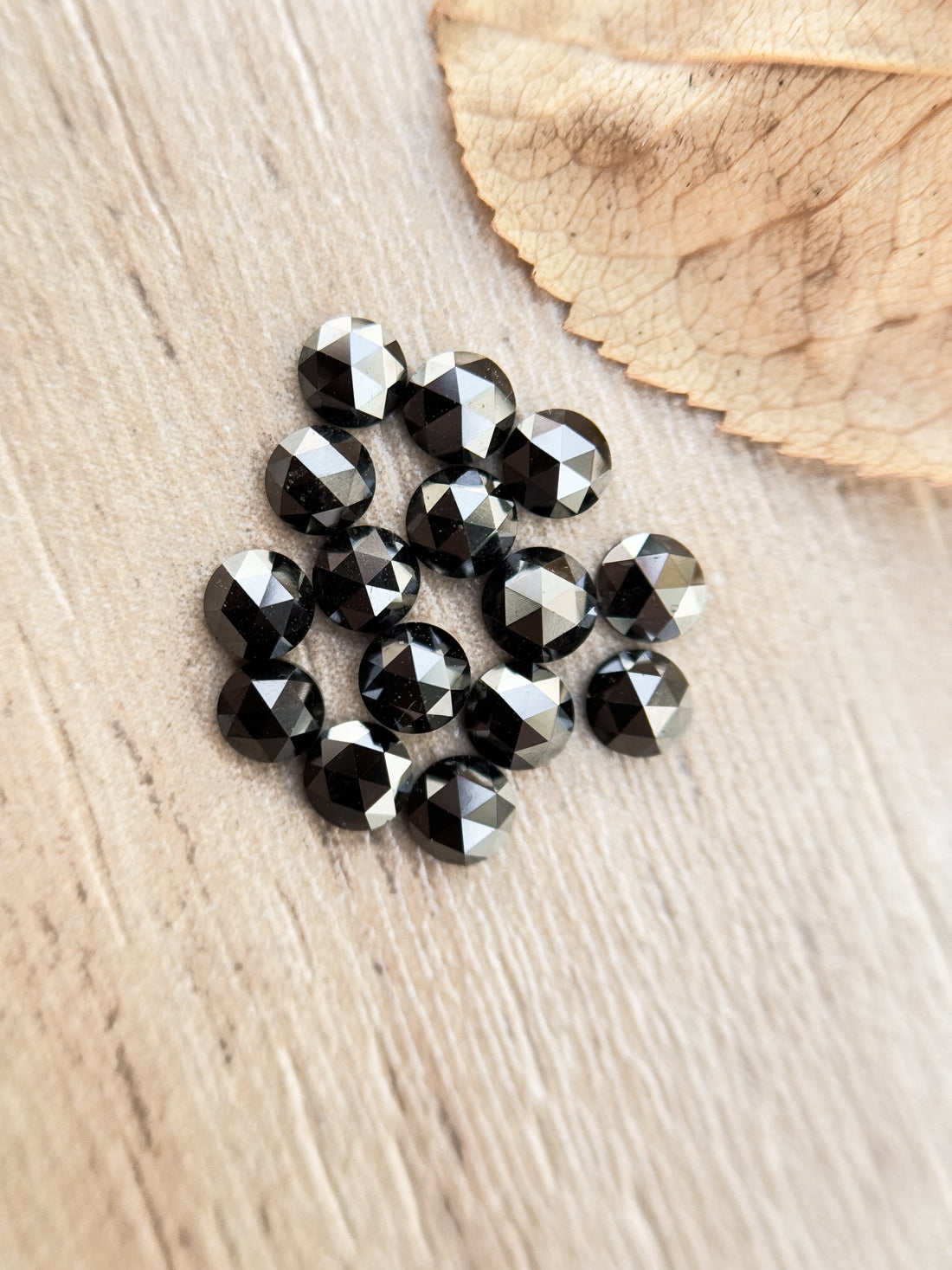 0.15 Ct Round Rose Cut Black Natural Diamond Loose