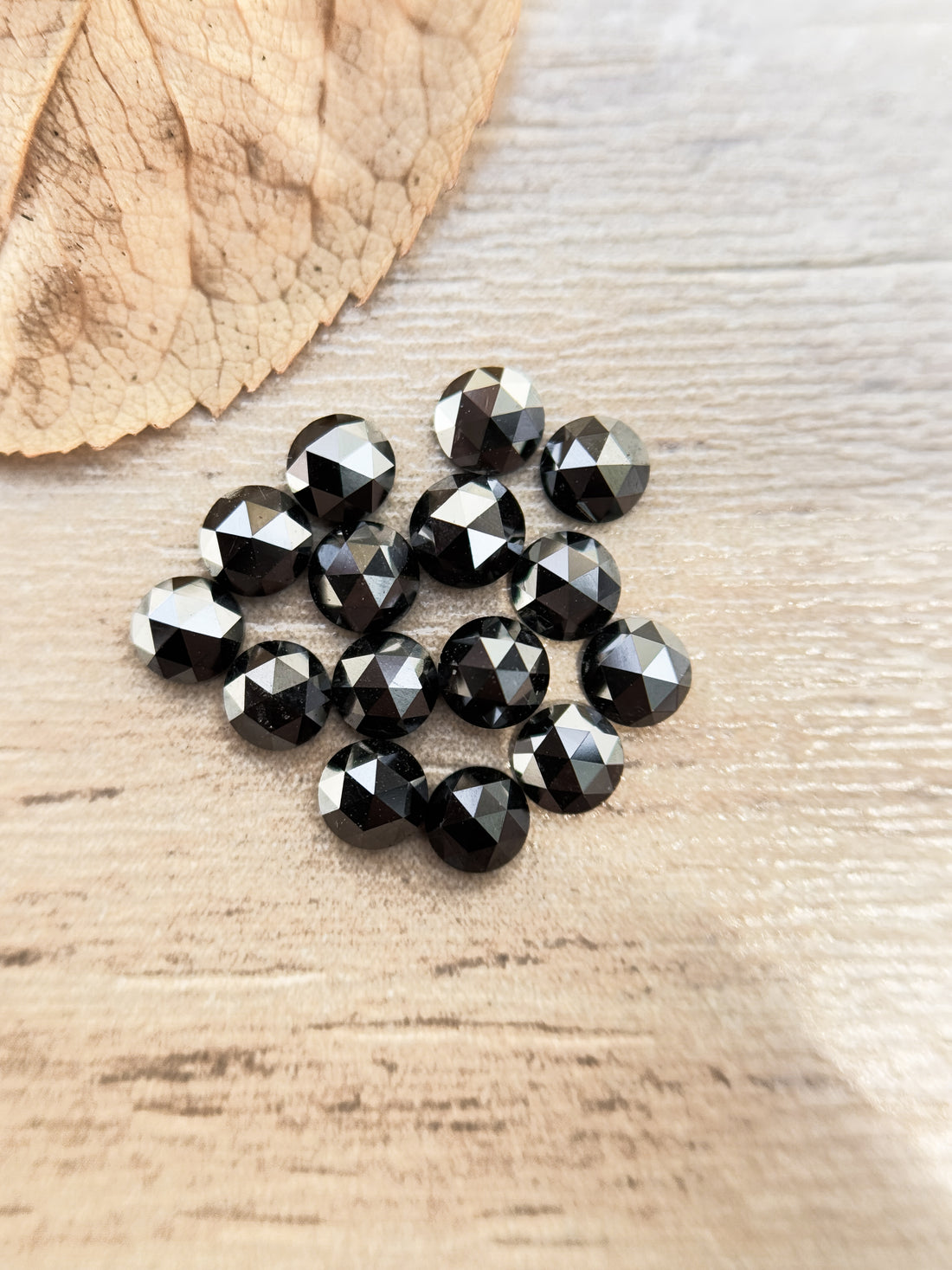 0.15 Ct Round Rose Cut Black Natural Diamond Loose