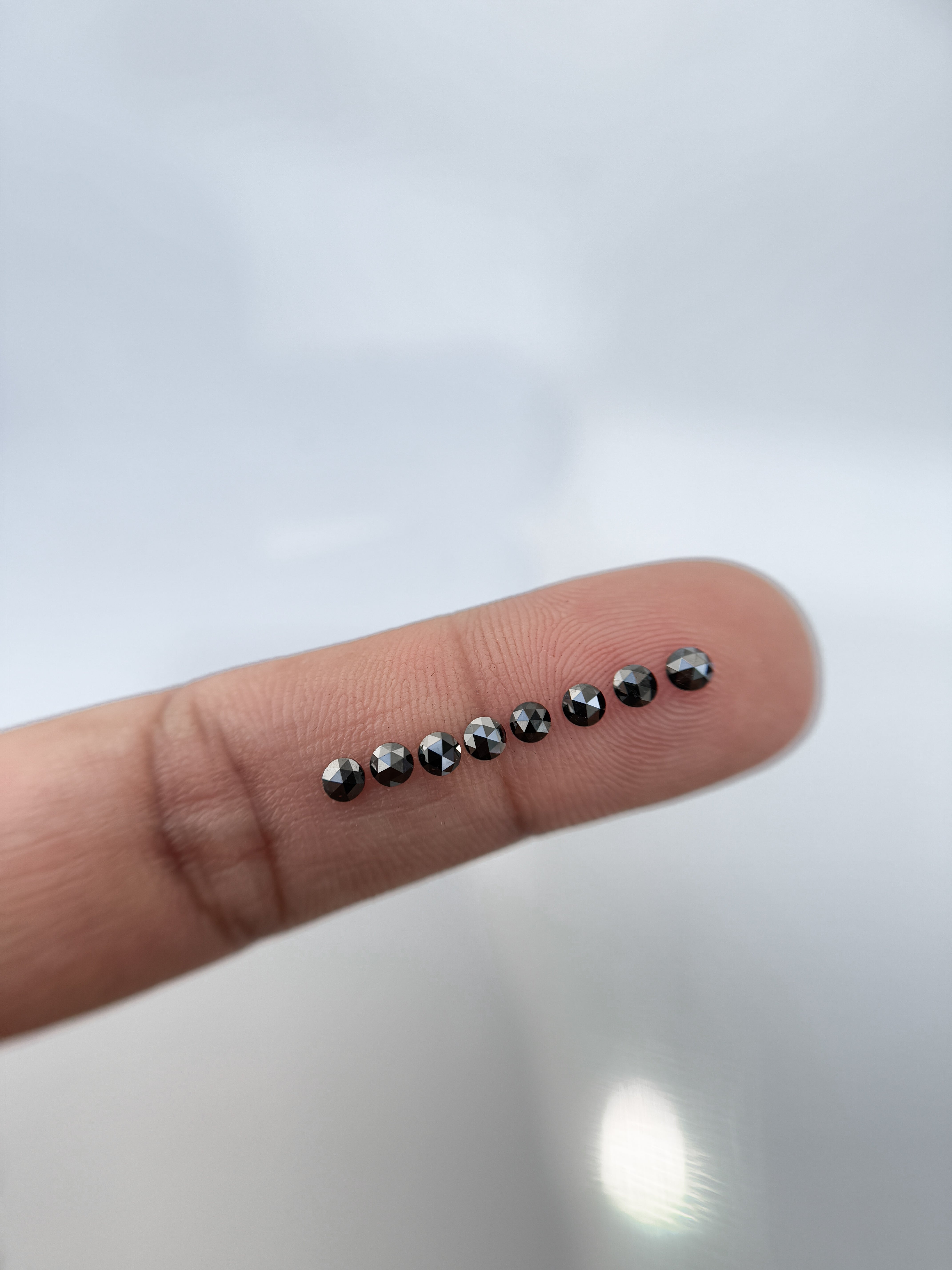 0.15 Ct Round Rose Cut Black Natural Diamond Loose