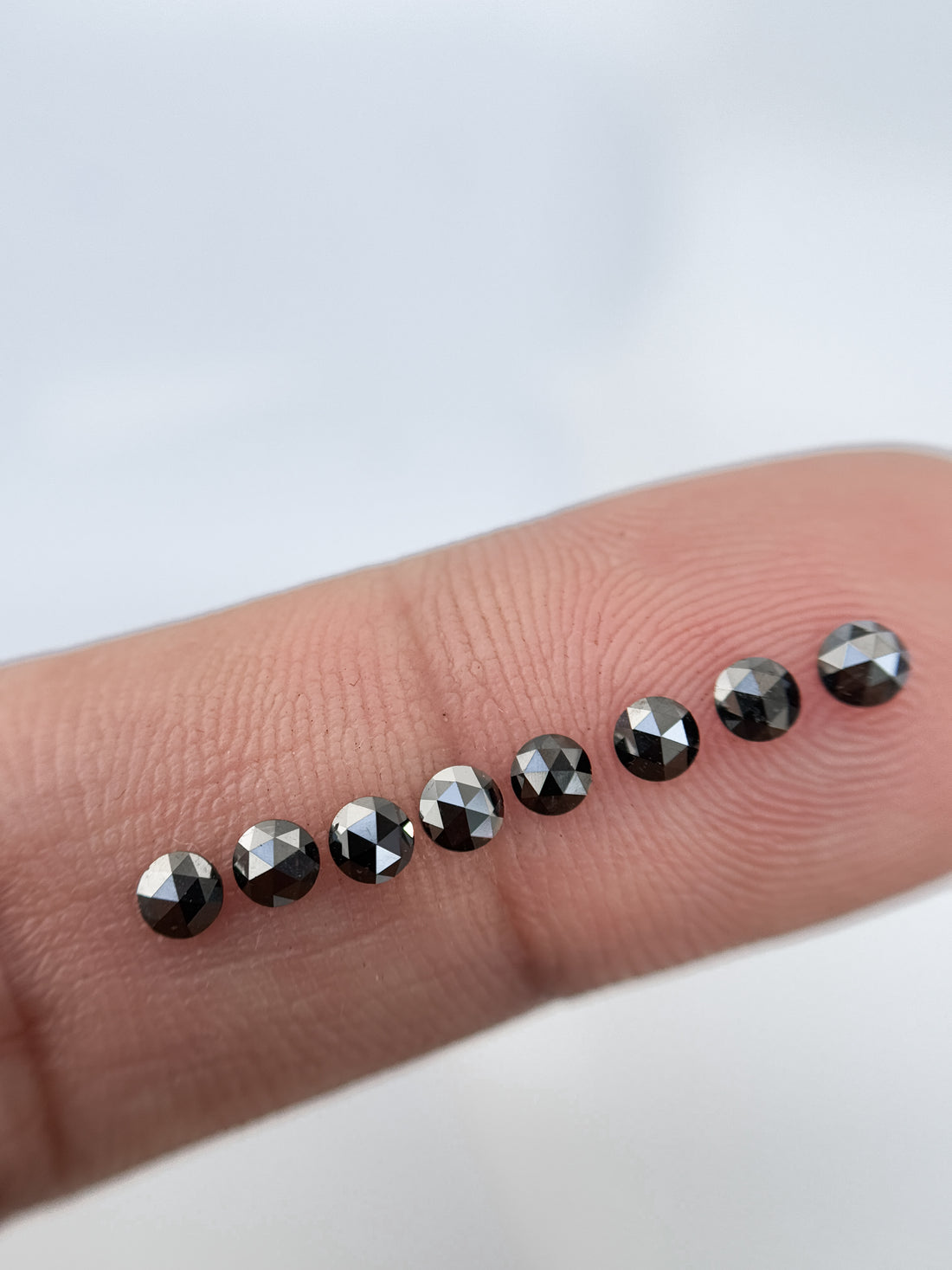 0.15 Ct Round Rose Cut Black Natural Diamond Loose