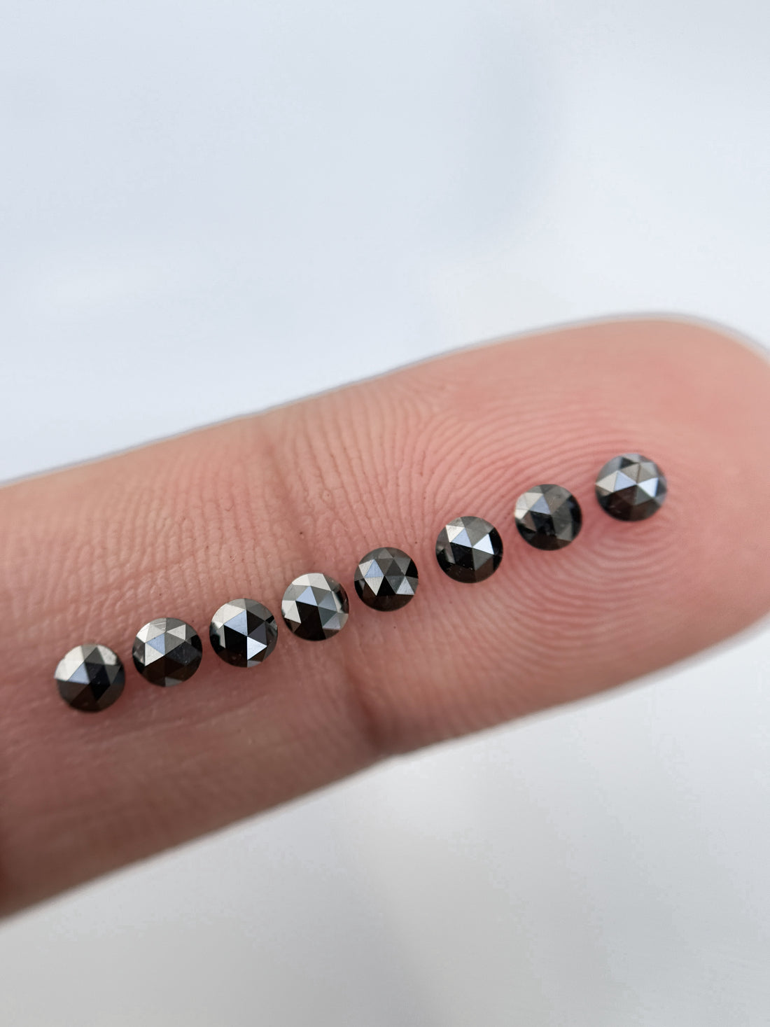 0.15 Ct Round Rose Cut Black Natural Diamond Loose