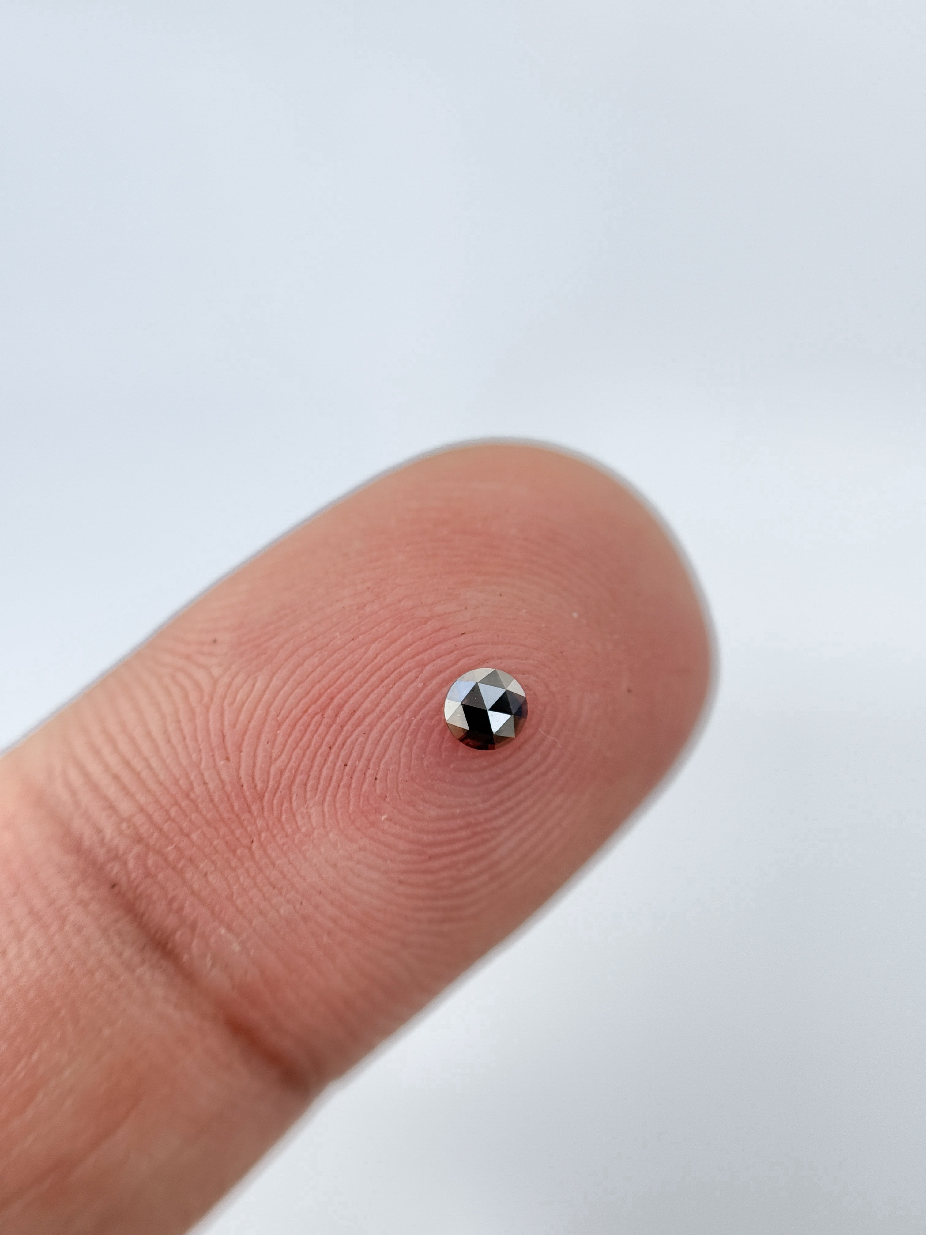 0.15 Ct Round Rose Cut Black Natural Diamond Loose