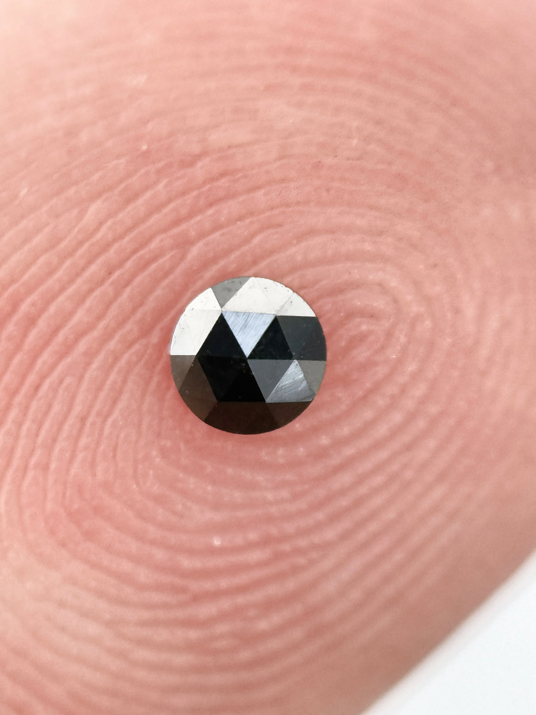 0.15 Ct Round Rose Cut Black Natural Diamond Loose