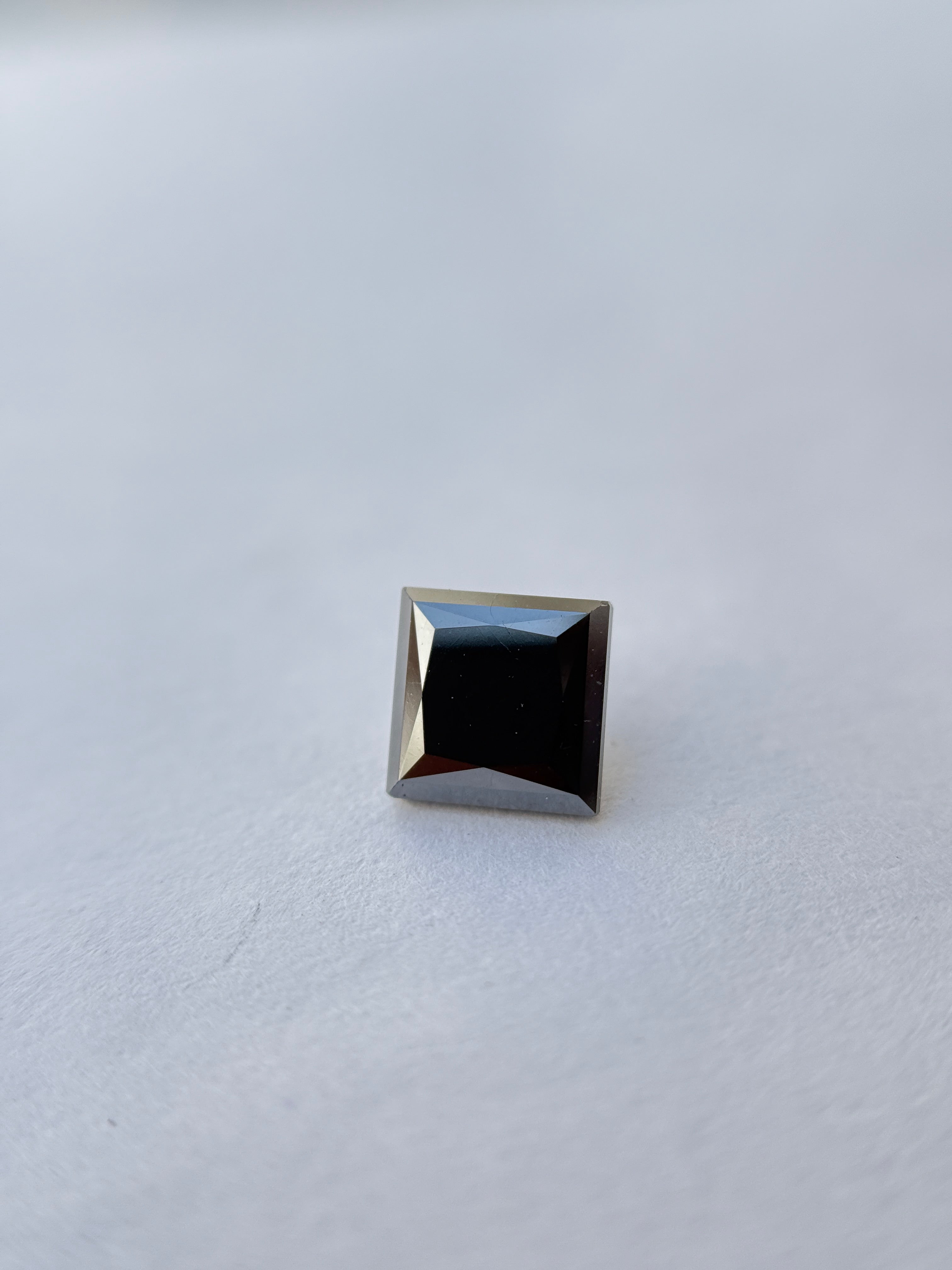 1.50 Ct Princess Rose Cut Black Natural Fancy Diamond Pair