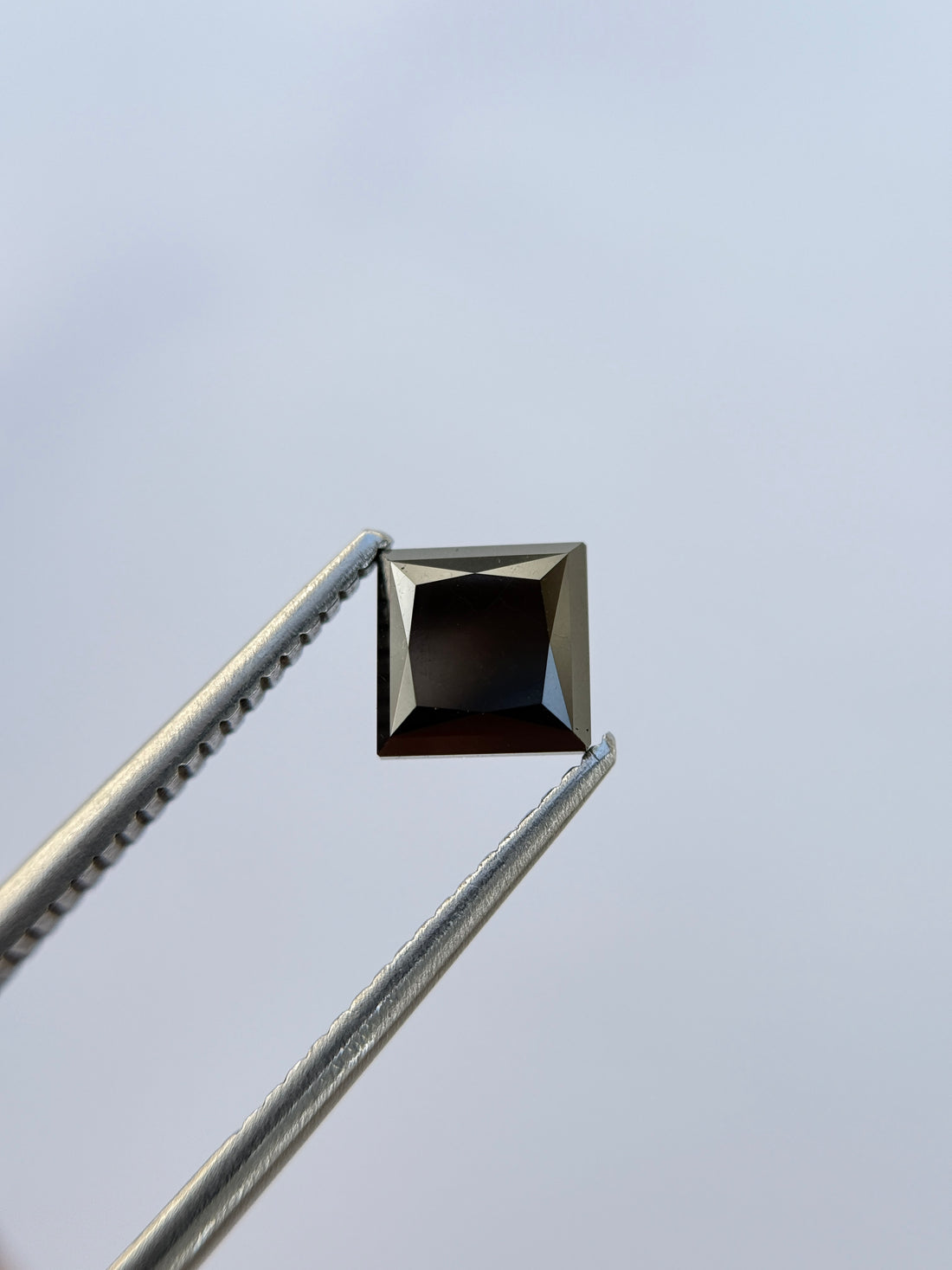 6 X 6 MM Princess Rose Cut Black Natural Loose Diamond
