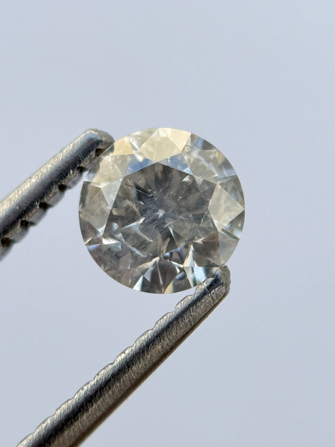 0.50 Ct Round Brilliant Cut Grey Natural Minimalist Diamond