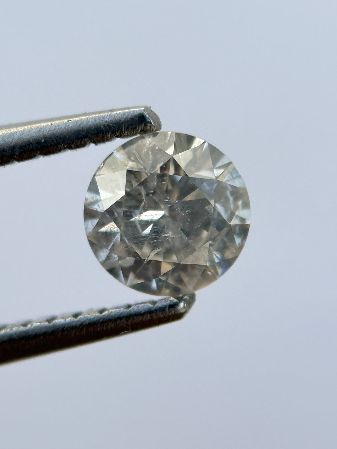 0.50 Ct Round Brilliant Cut Grey Natural Salt and Pepper Diamond