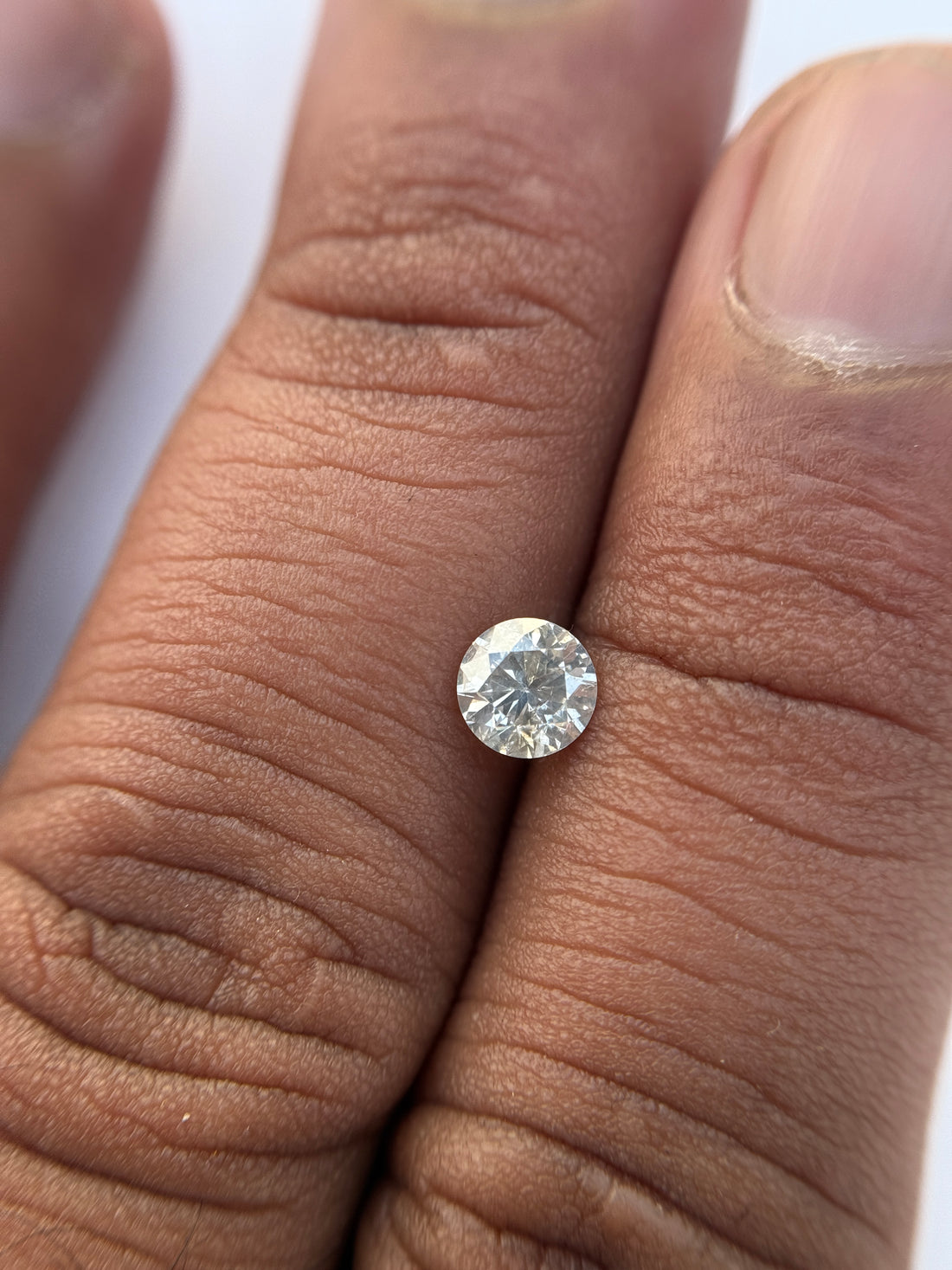 0.50 Ct Round Brilliant Cut Grey Natural Minimalist Diamond