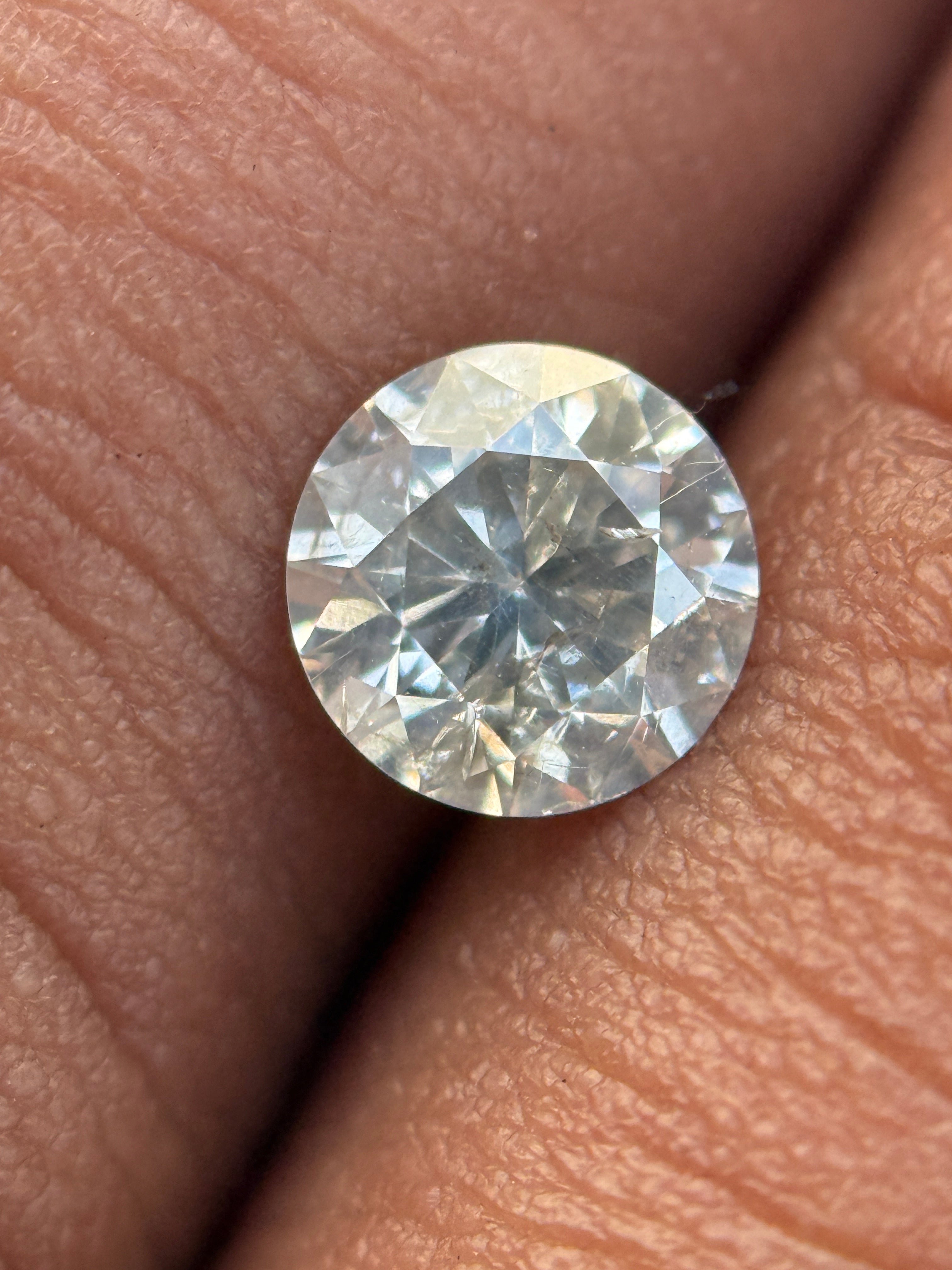 0.50 Ct Round Brilliant Cut Grey Natural Minimalist Diamond
