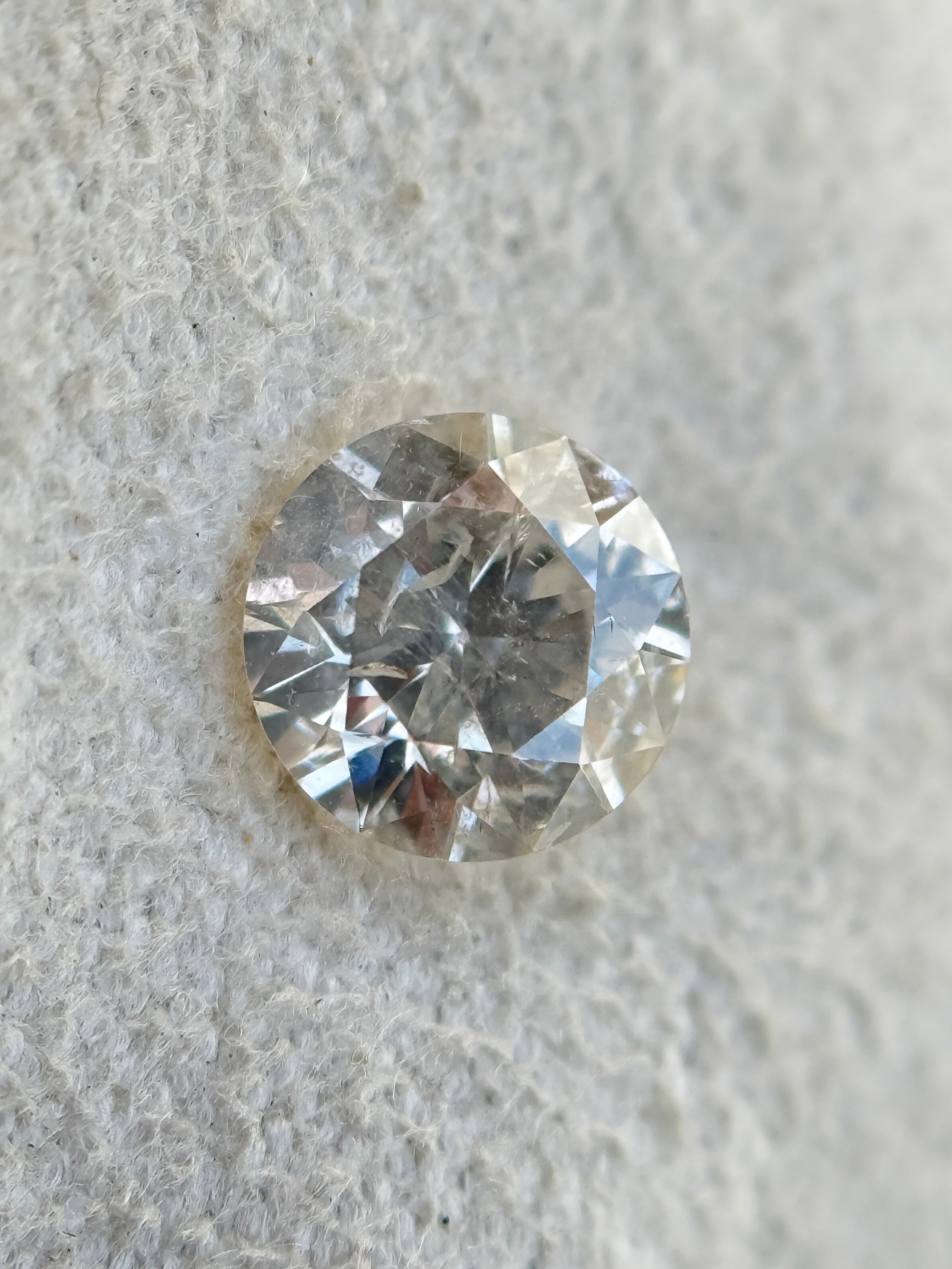 0.50 Ct Round Brilliant Cut Grey Natural Minimalist Diamond