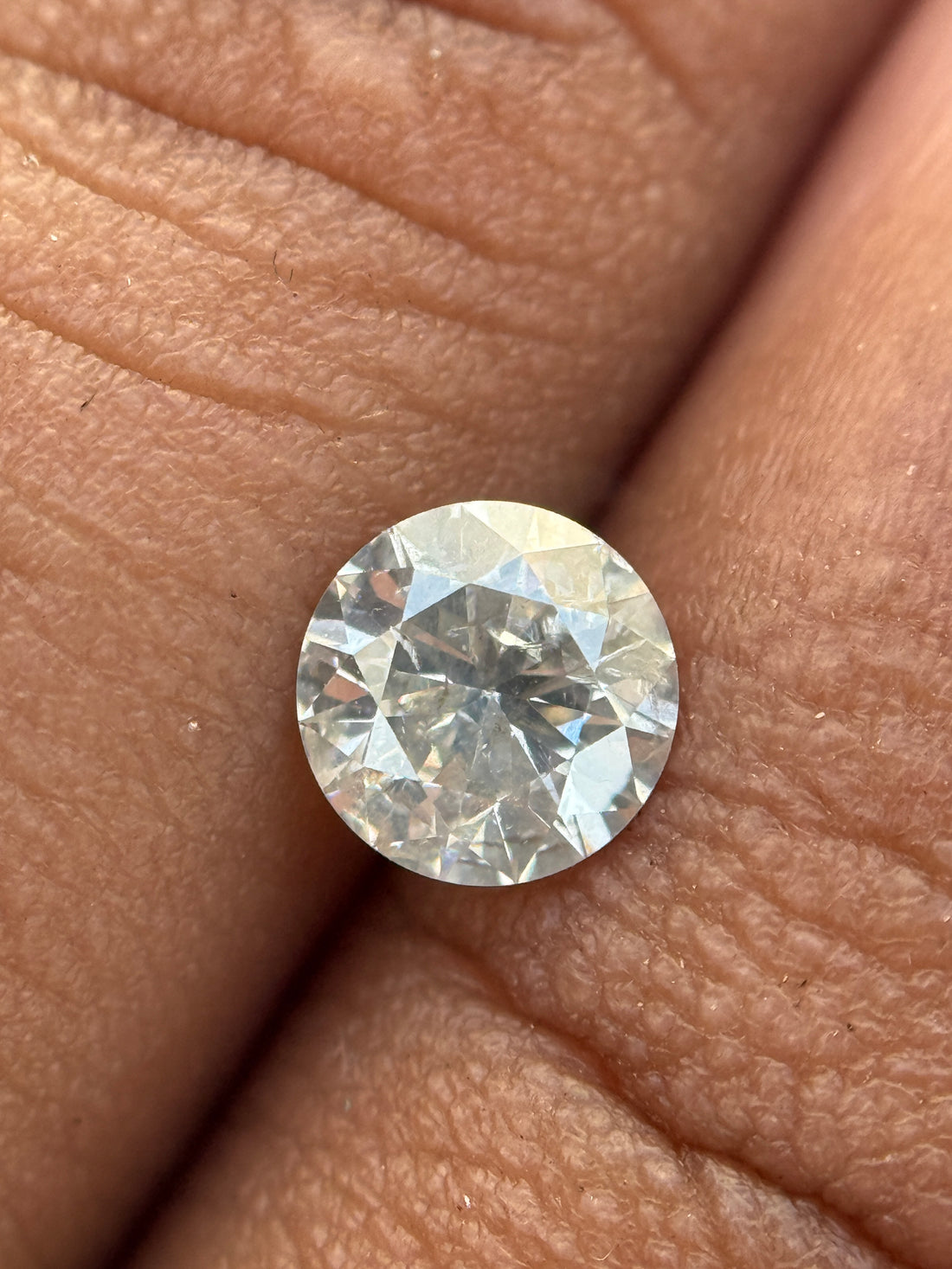 0.50 Ct Round Brilliant Cut Grey Natural Minimalist Diamond