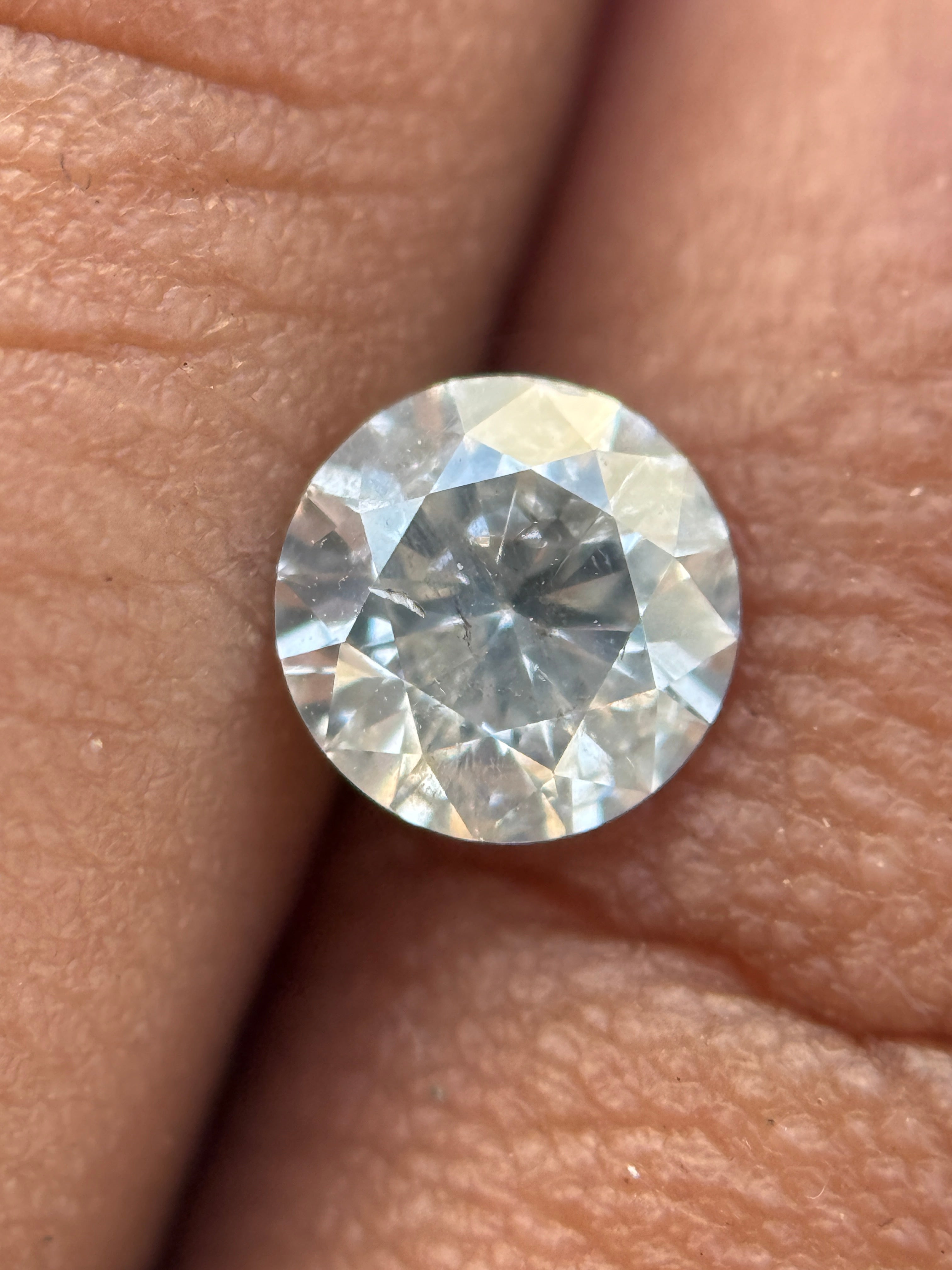 0.50 Ct Round Brilliant Cut Grey Natural Minimalist Diamond