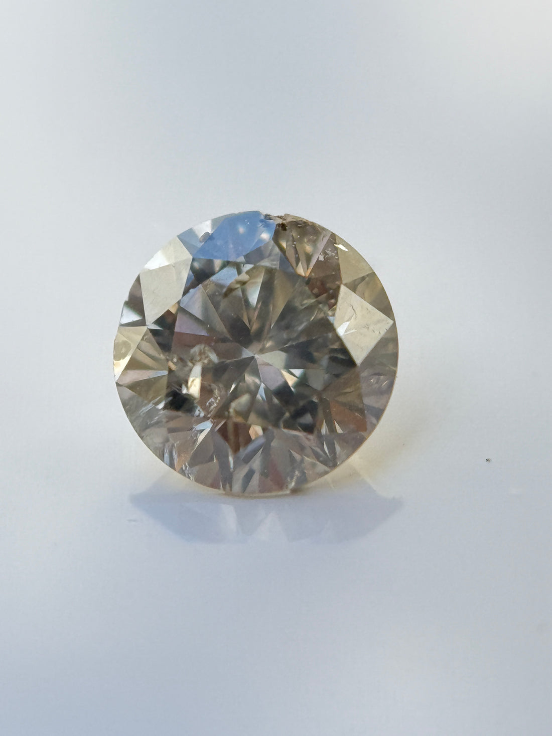 0.54 Ct Round Brilliant Cut Grey Natural Salt and Pepper Diamond