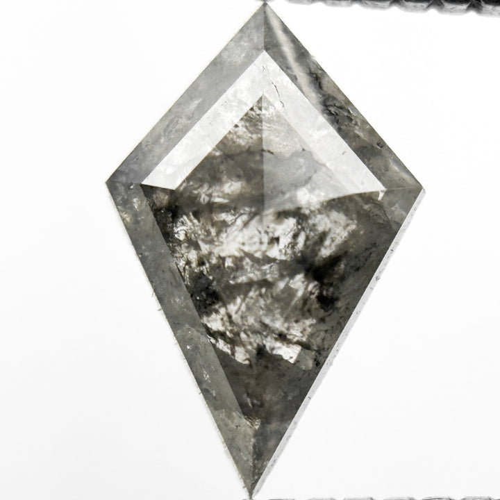 1.05 Ct Kite Rose Cut Grey Natural Salt and Pepper Diamond
