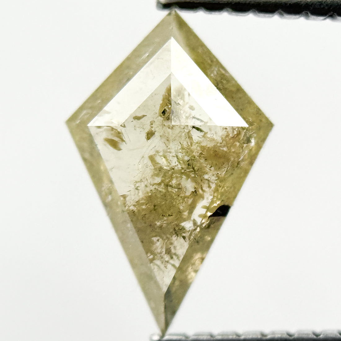 0.89 Ct Kite Rose Cut Yellow Natural Fancy Diamond