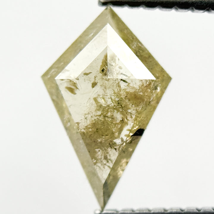 0.89 Ct Kite Rose Cut Yellow Natural Fancy Diamond