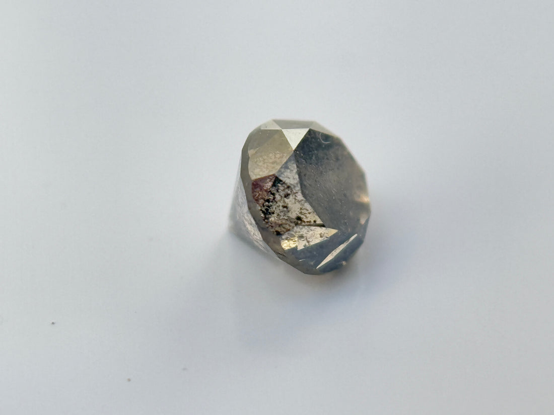 0.52 Ct Round Brilliant Cut Grey Natural Salt and Pepper Diamond